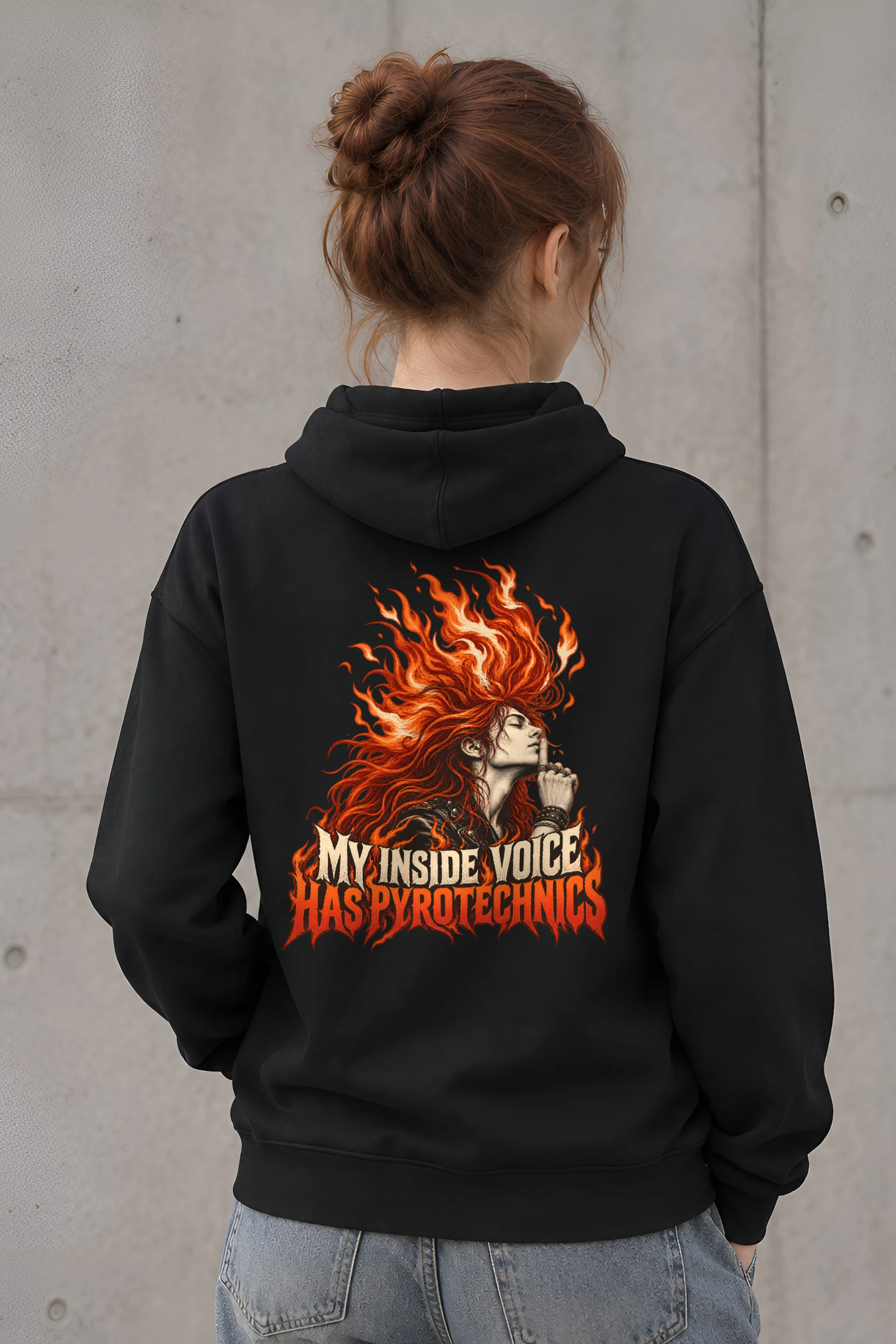 "My Inside Voice Has Pyrotechnics" Heavy Blend Unisex Pullover Hoodie