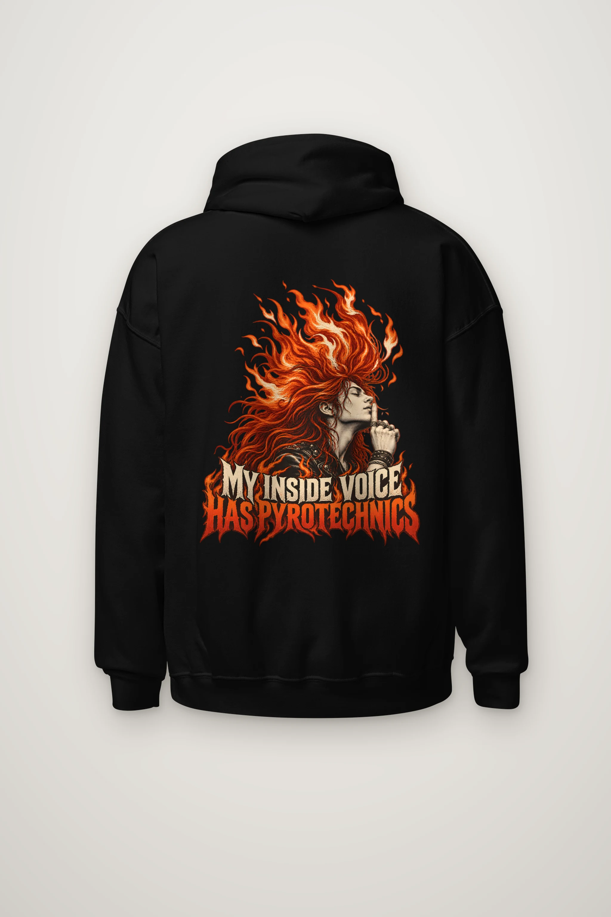"My Inside Voice Has Pyrotechnics" Heavy Blend Unisex Pullover Hoodie
