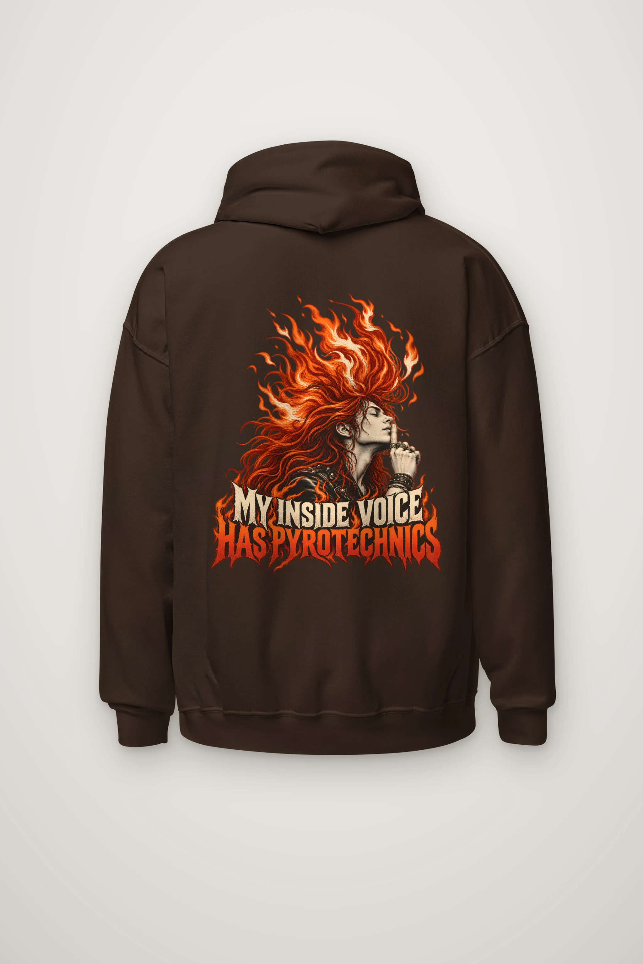 "My Inside Voice Has Pyrotechnics" Heavy Blend Unisex Pullover Hoodie