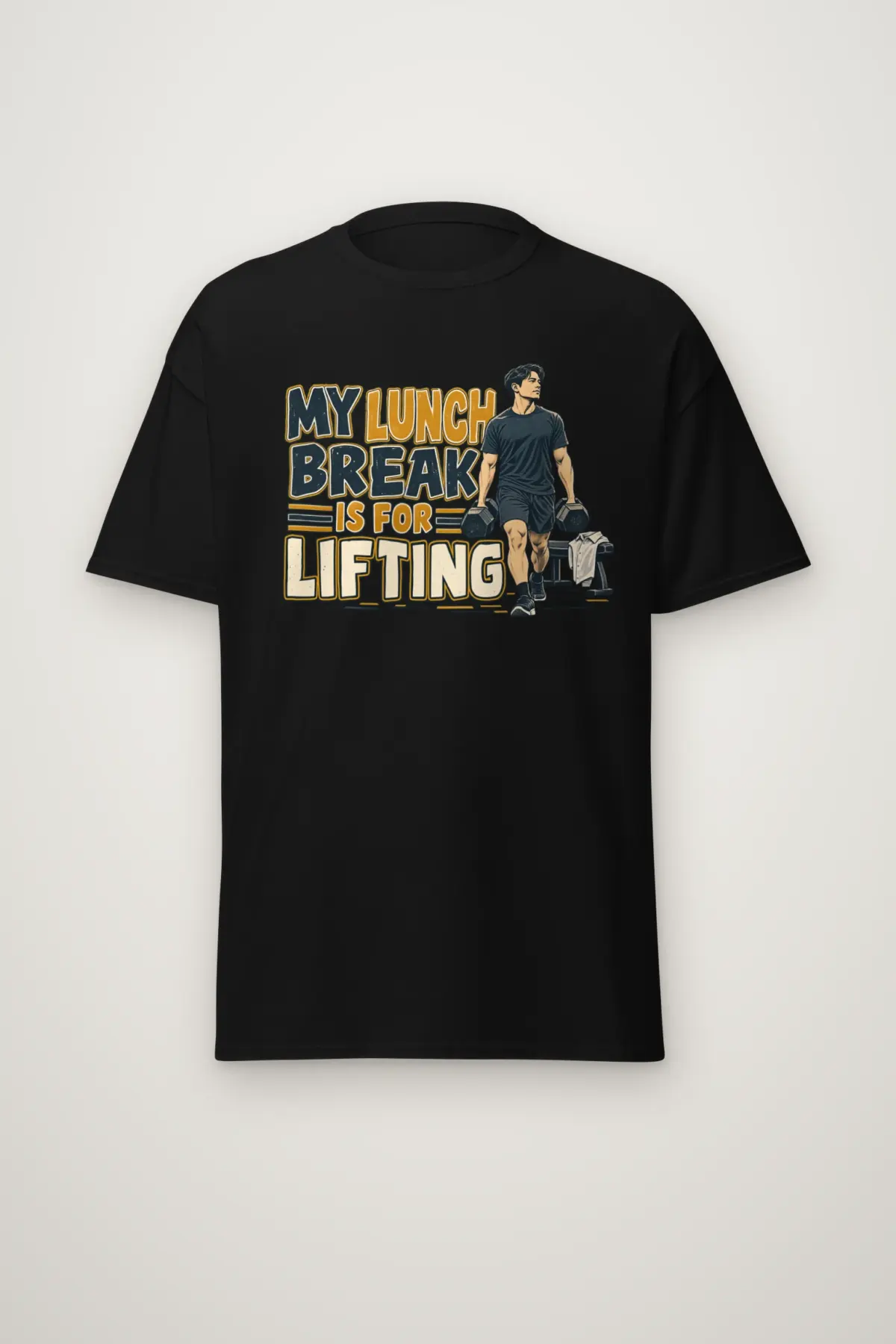 "My Lunch Break Is For Lifting" Heavyweight Unisex Crewneck T-shirt
