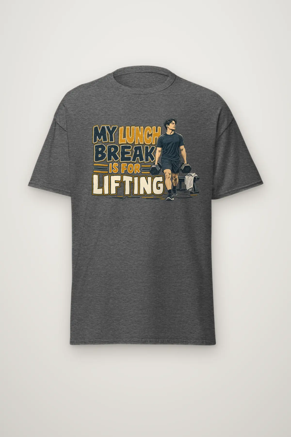 "My Lunch Break Is For Lifting" Heavyweight Unisex Crewneck T-shirt