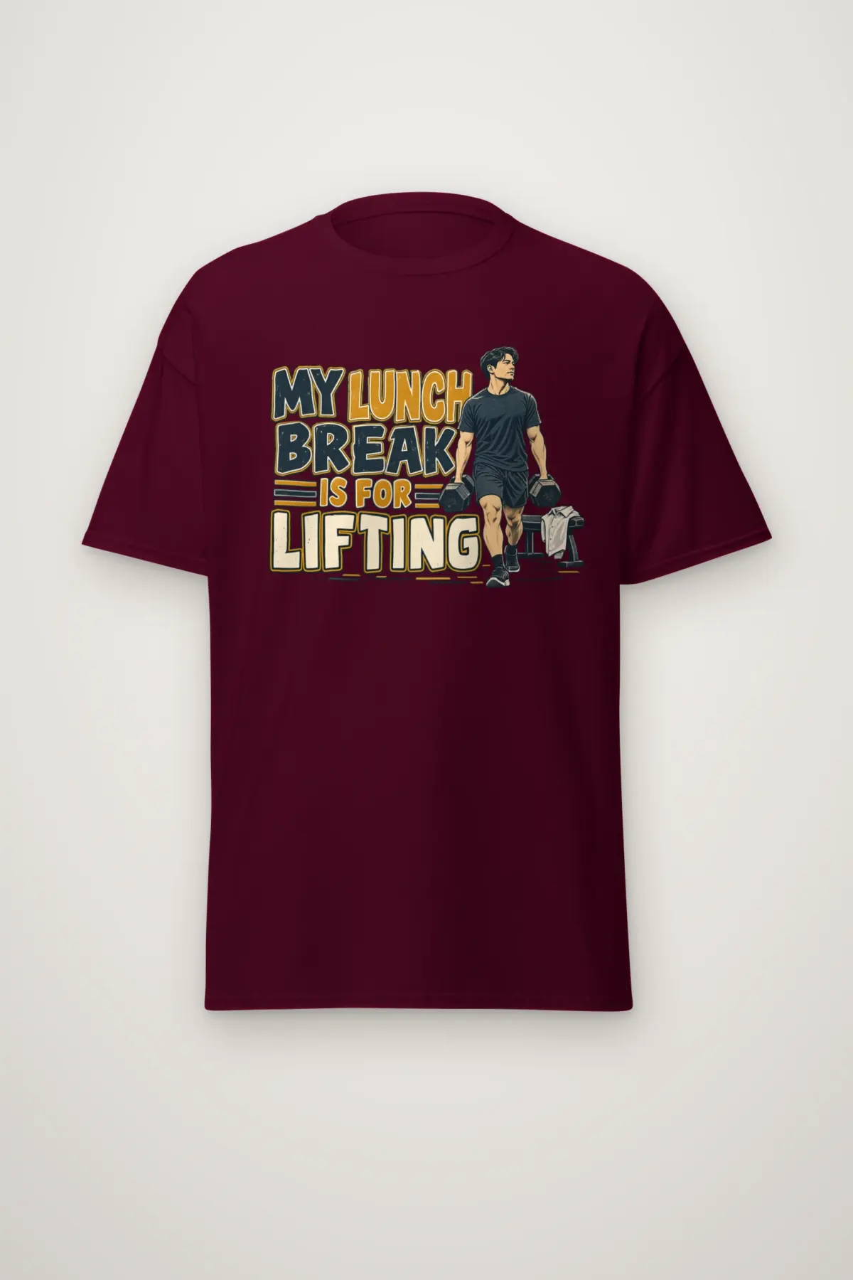 "My Lunch Break Is For Lifting" Heavyweight Unisex Crewneck T-shirt