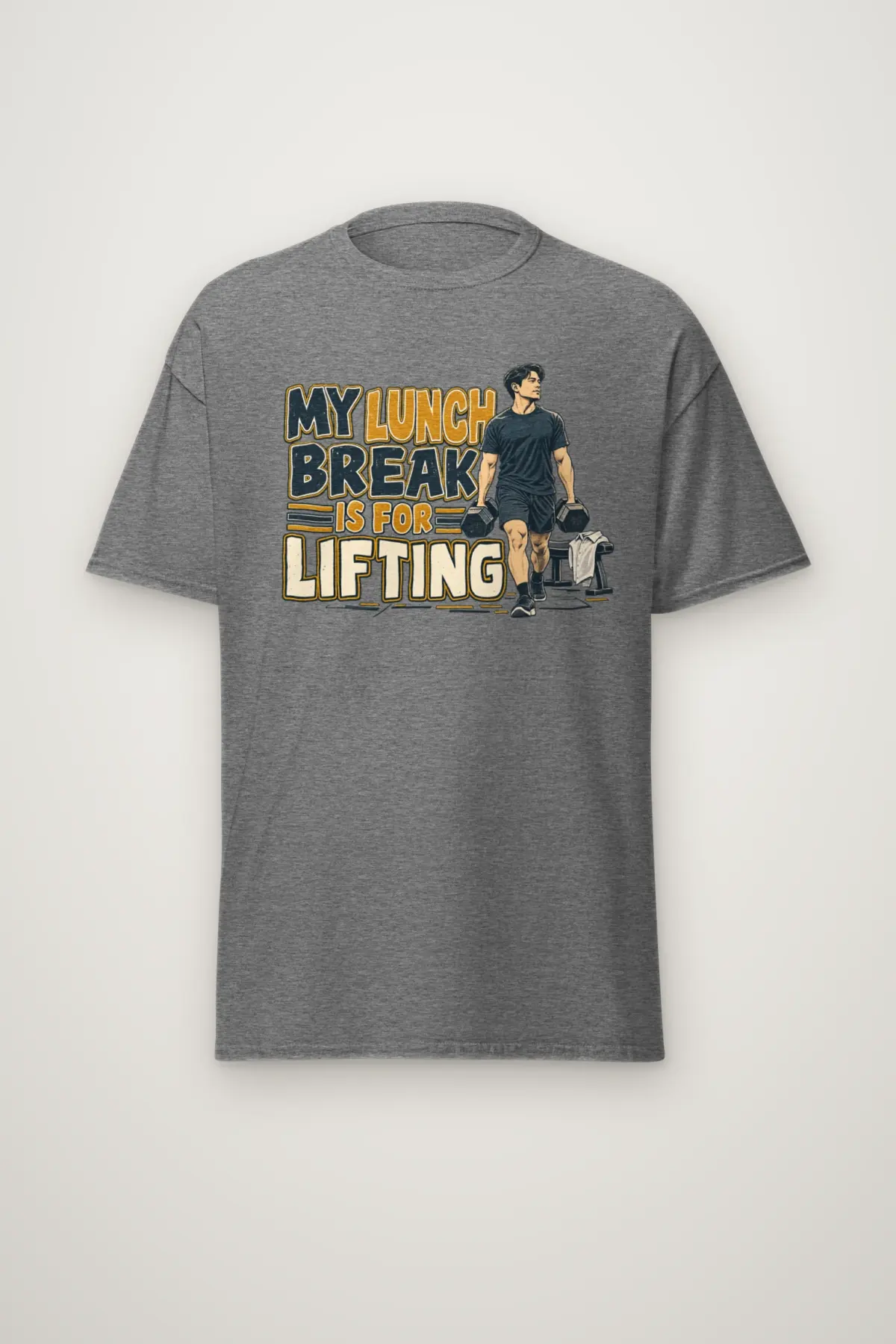 "My Lunch Break Is For Lifting" Heavyweight Unisex Crewneck T-shirt