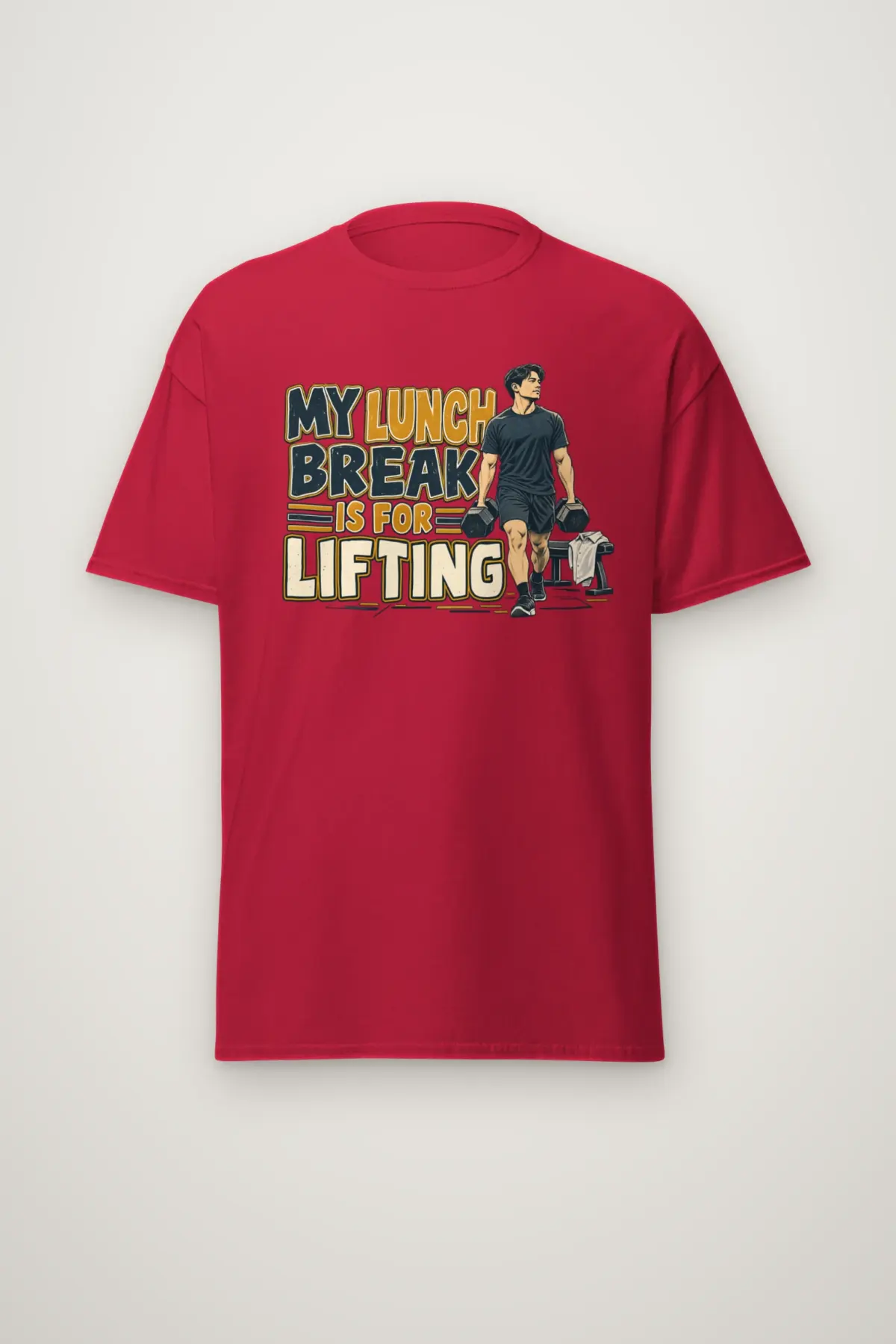 "My Lunch Break Is For Lifting" Heavyweight Unisex Crewneck T-shirt
