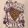 "My Neighbors Travel in Swarms" Men's Oversized Heavyweight Crewneck T-Shirt