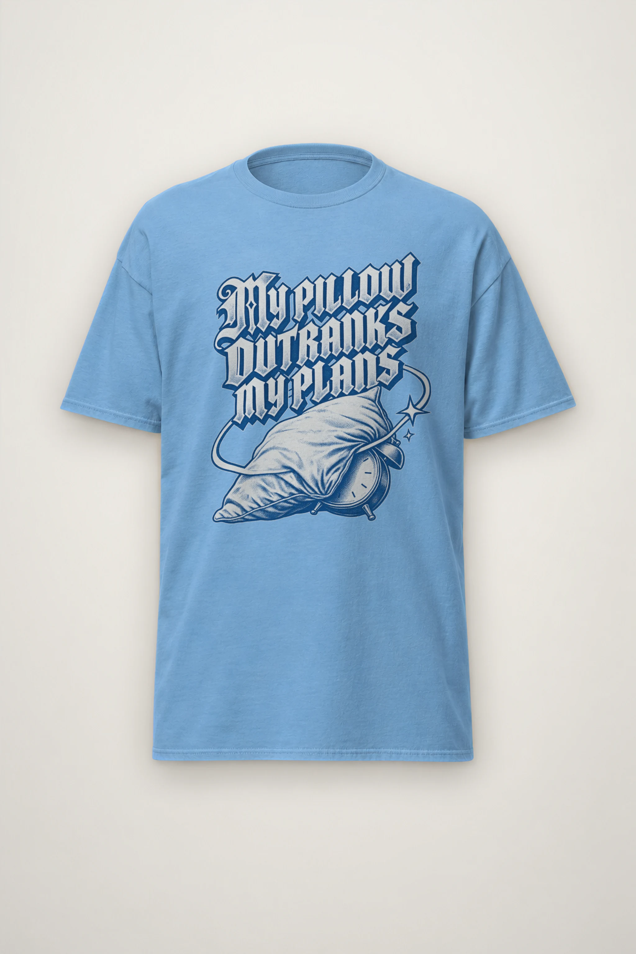 "My Pillow Outranks My Plans" Heavyweight Unisex Crewneck T-shirt