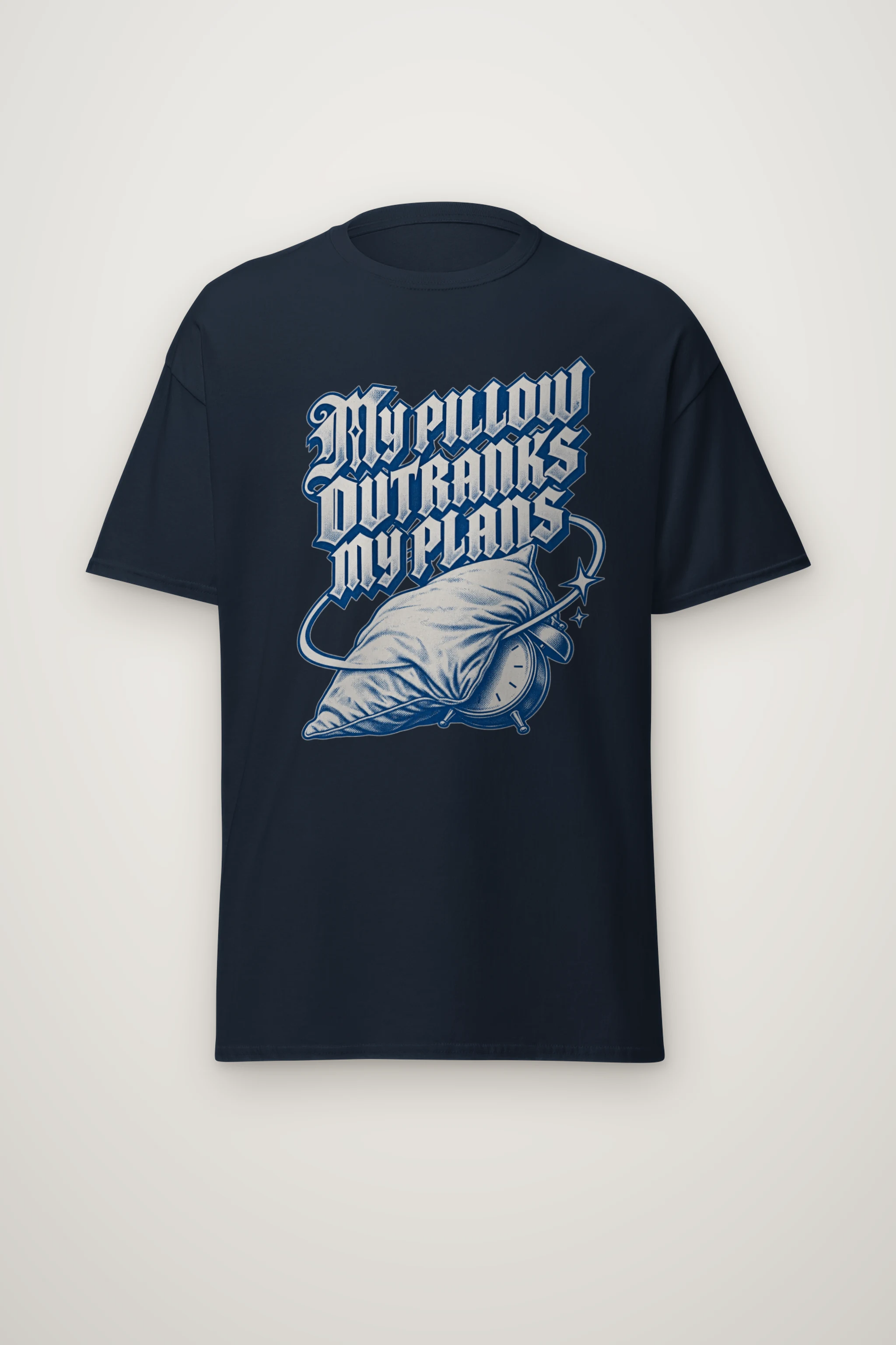 "My Pillow Outranks My Plans" Heavyweight Unisex Crewneck T-shirt