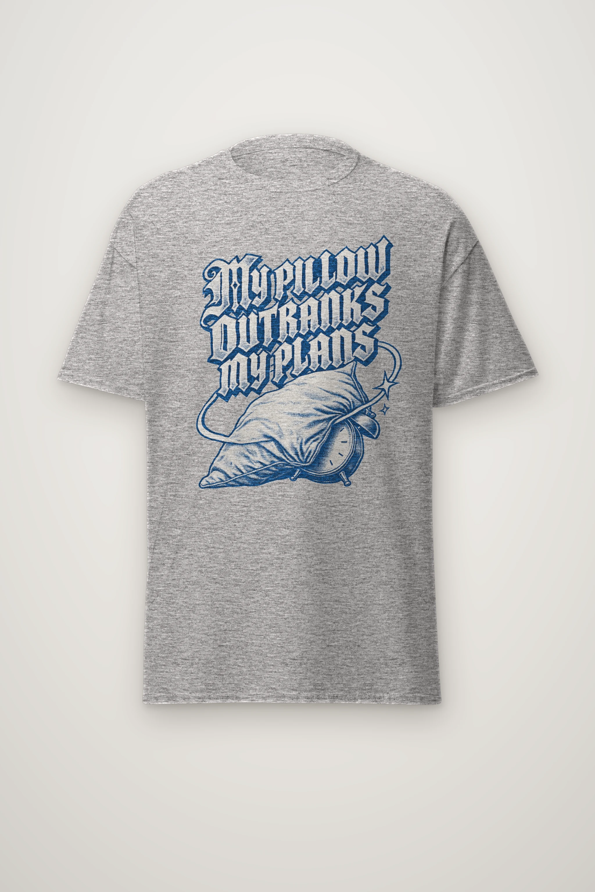 "My Pillow Outranks My Plans" Heavyweight Unisex Crewneck T-shirt