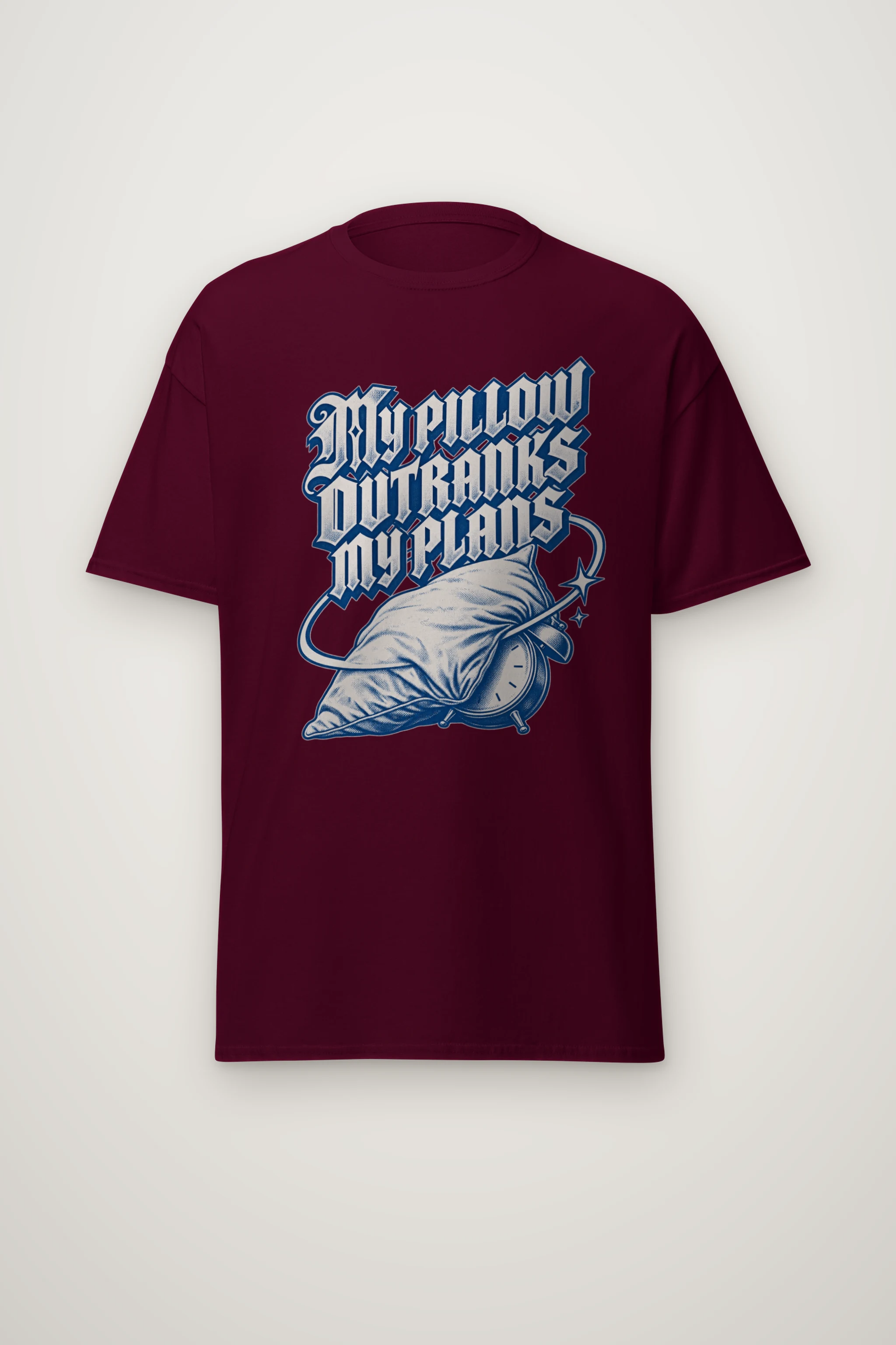 "My Pillow Outranks My Plans" Heavyweight Unisex Crewneck T-shirt