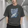 "My Pillow Outranks My Plans" Men's Oversized Heavyweight Crewneck T-Shirt