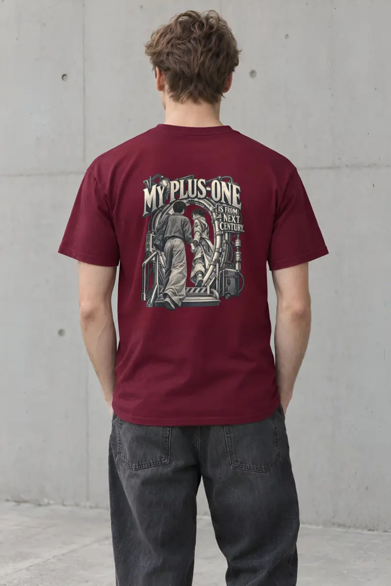 “My Plus-One Is From Next Century” Heavyweight Unisex Crewneck T-shirt