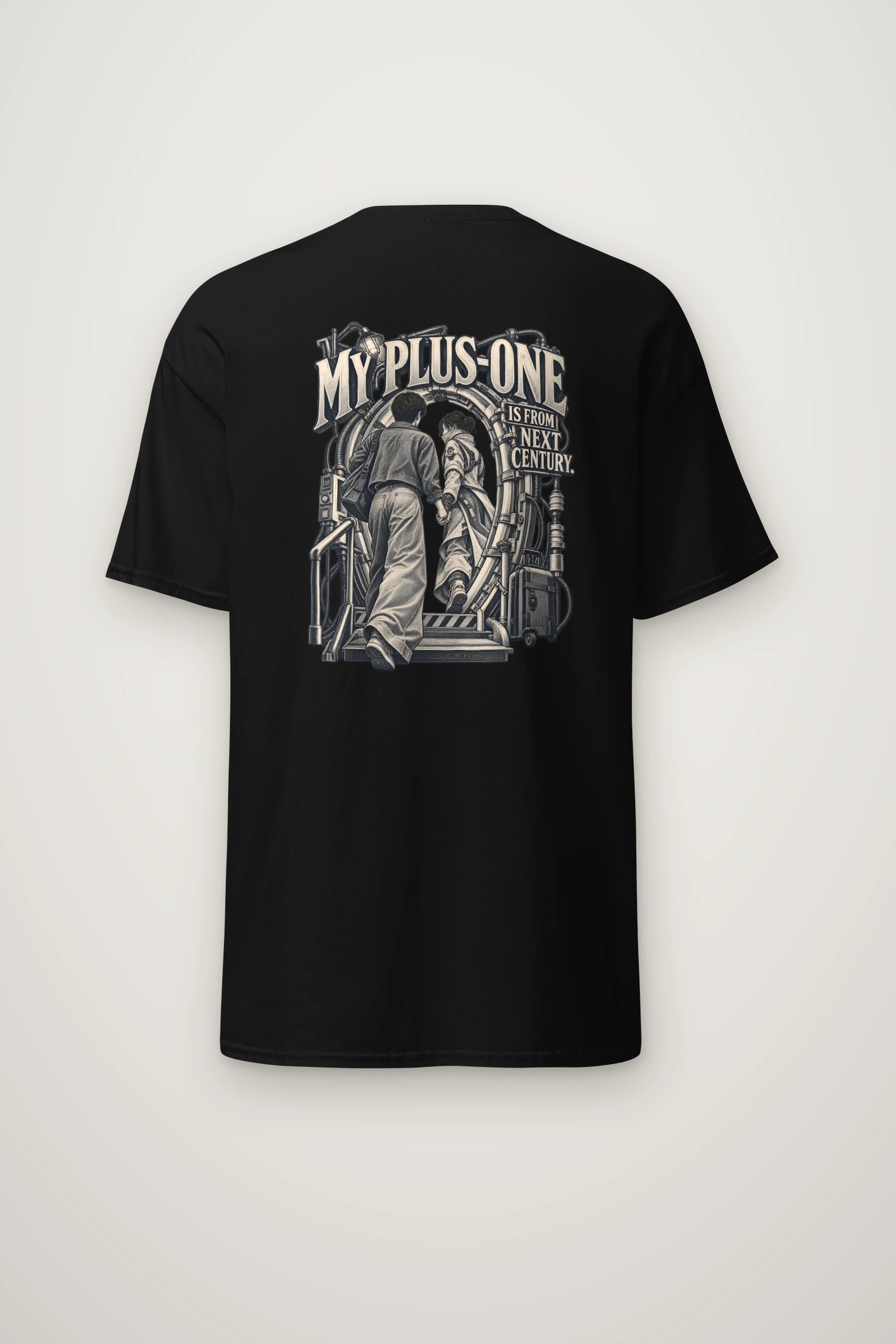 "My Plus-One Is From Next Century" Heavyweight Unisex Crewneck T-shirt