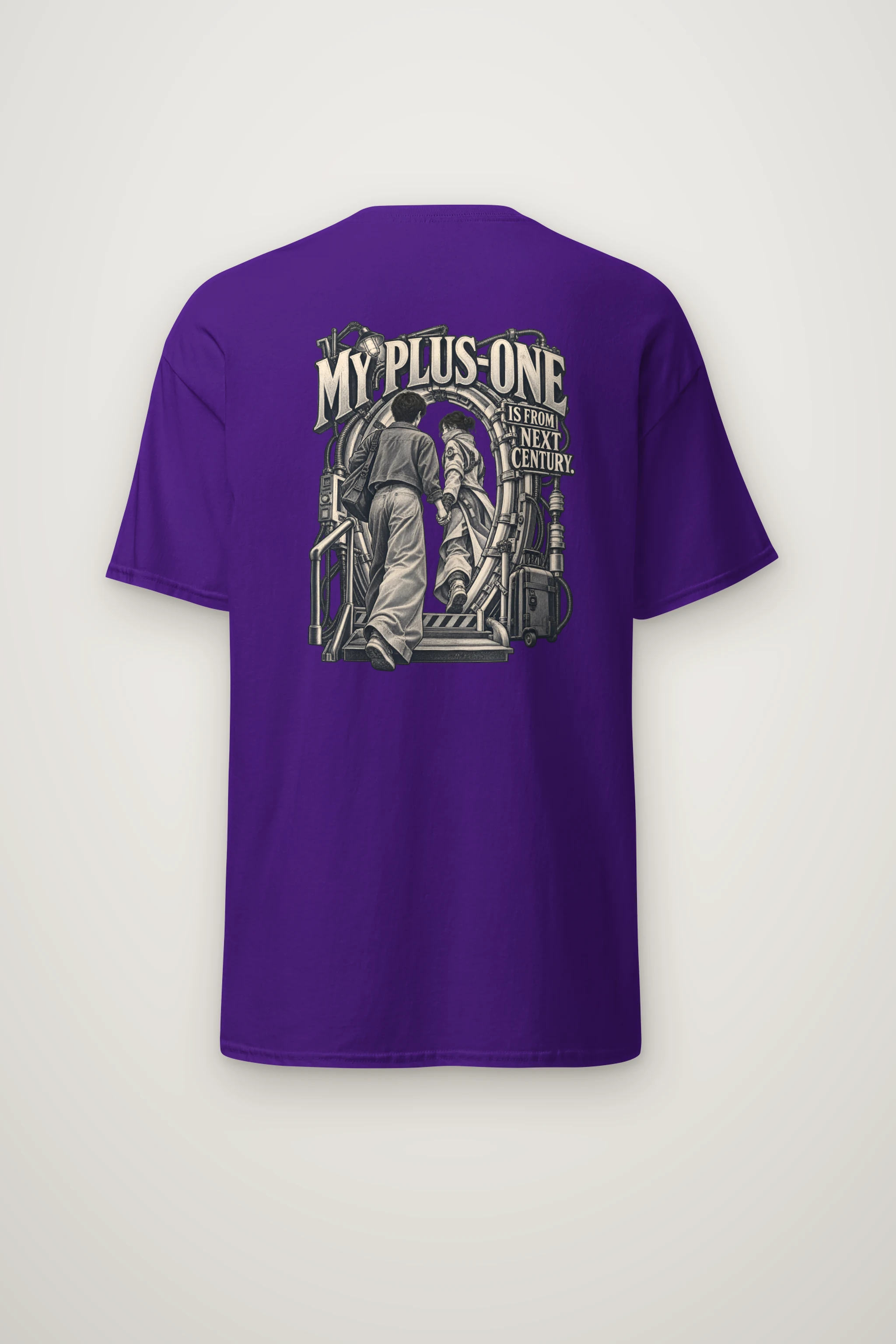 "My Plus-One Is From Next Century" Heavyweight Unisex Crewneck T-shirt