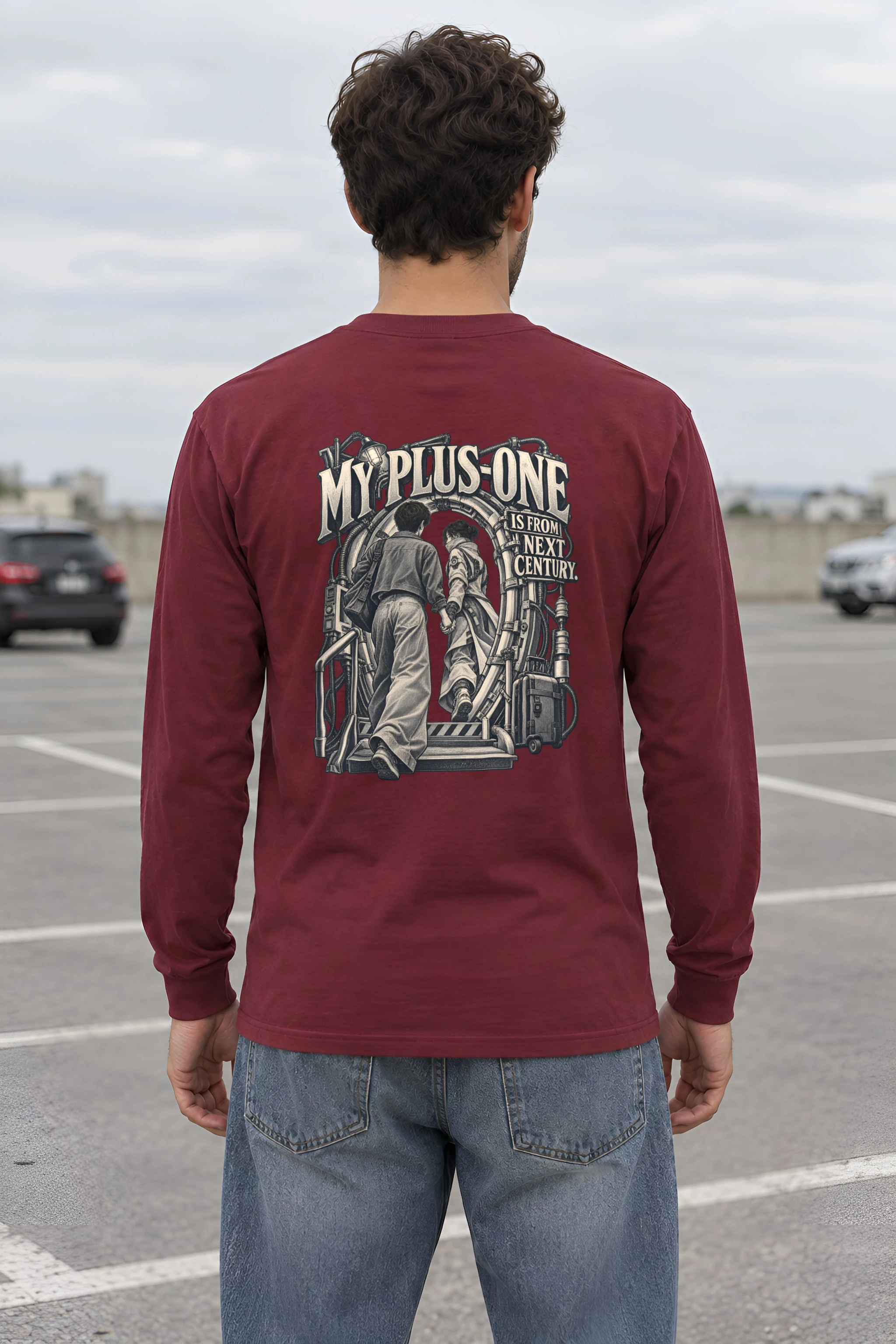 "My Plus-One Is From Next Century" Unisex Longsleeve T-shirt