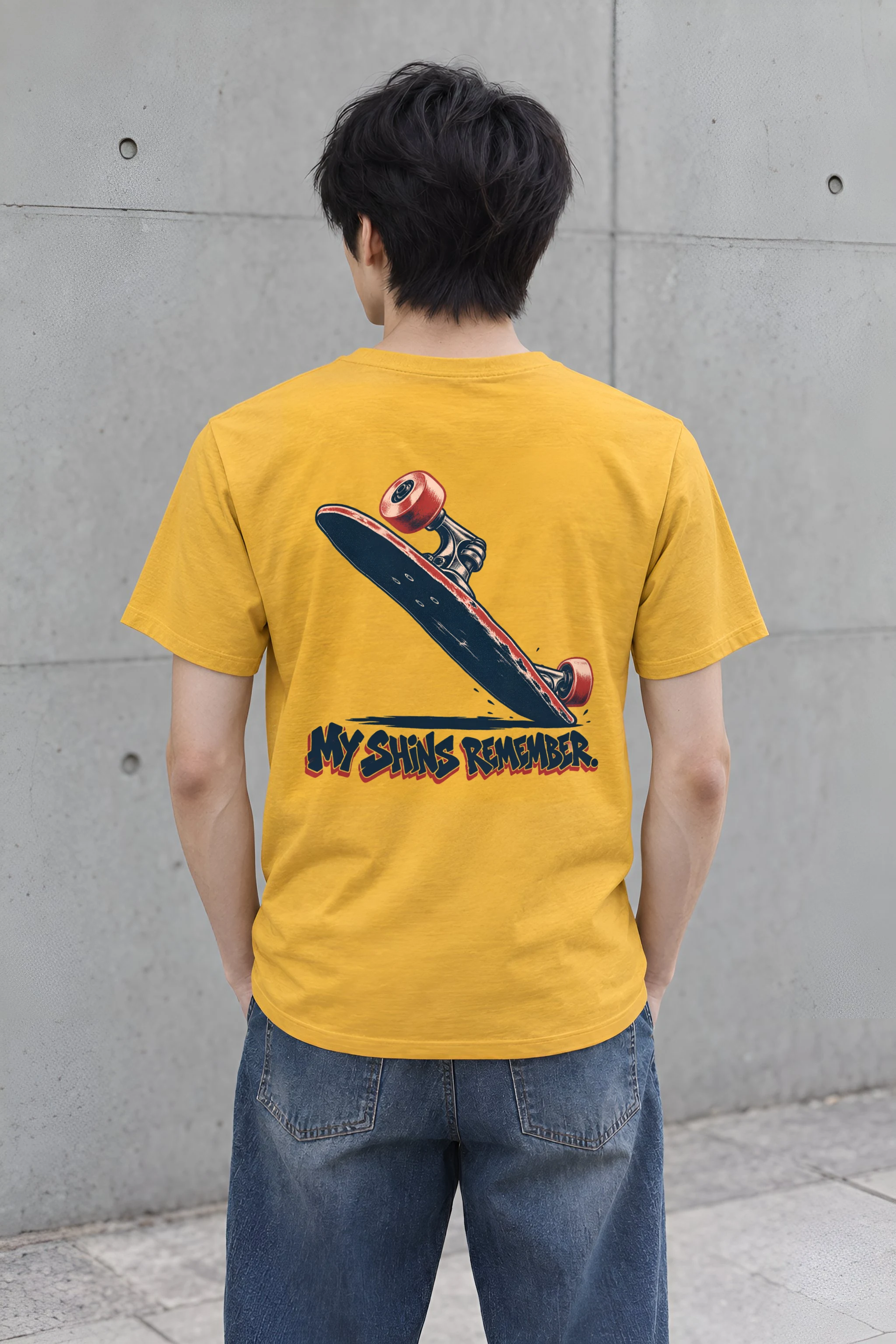 "My Shins Remember" Heavyweight Unisex Crewneck T-shirt