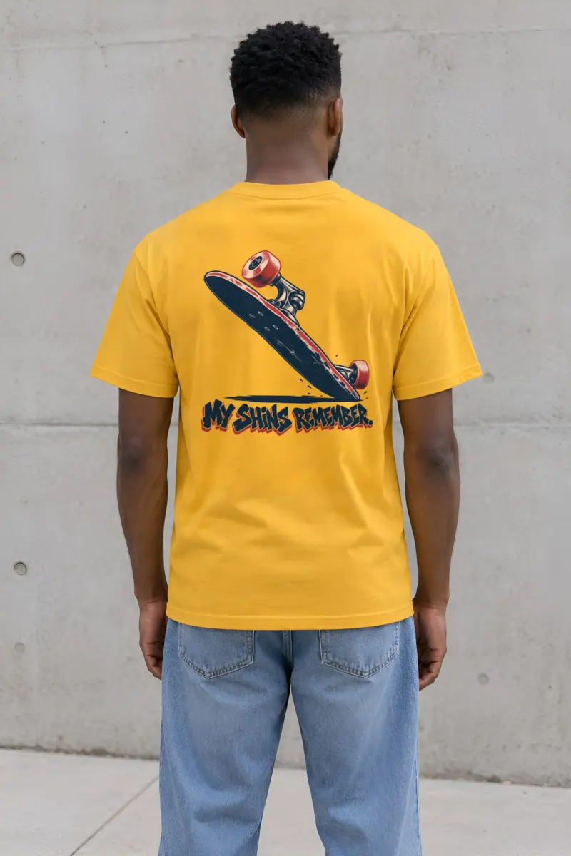 "My Shins Remember" Heavyweight Unisex Crewneck T-shirt