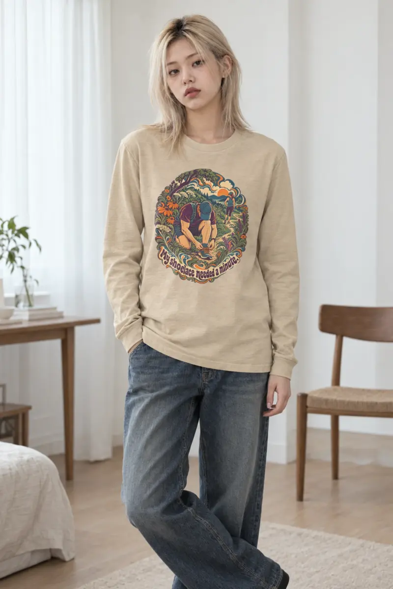 "My Shoelace Needed a Minute" Unisex Longsleeve T-shirt