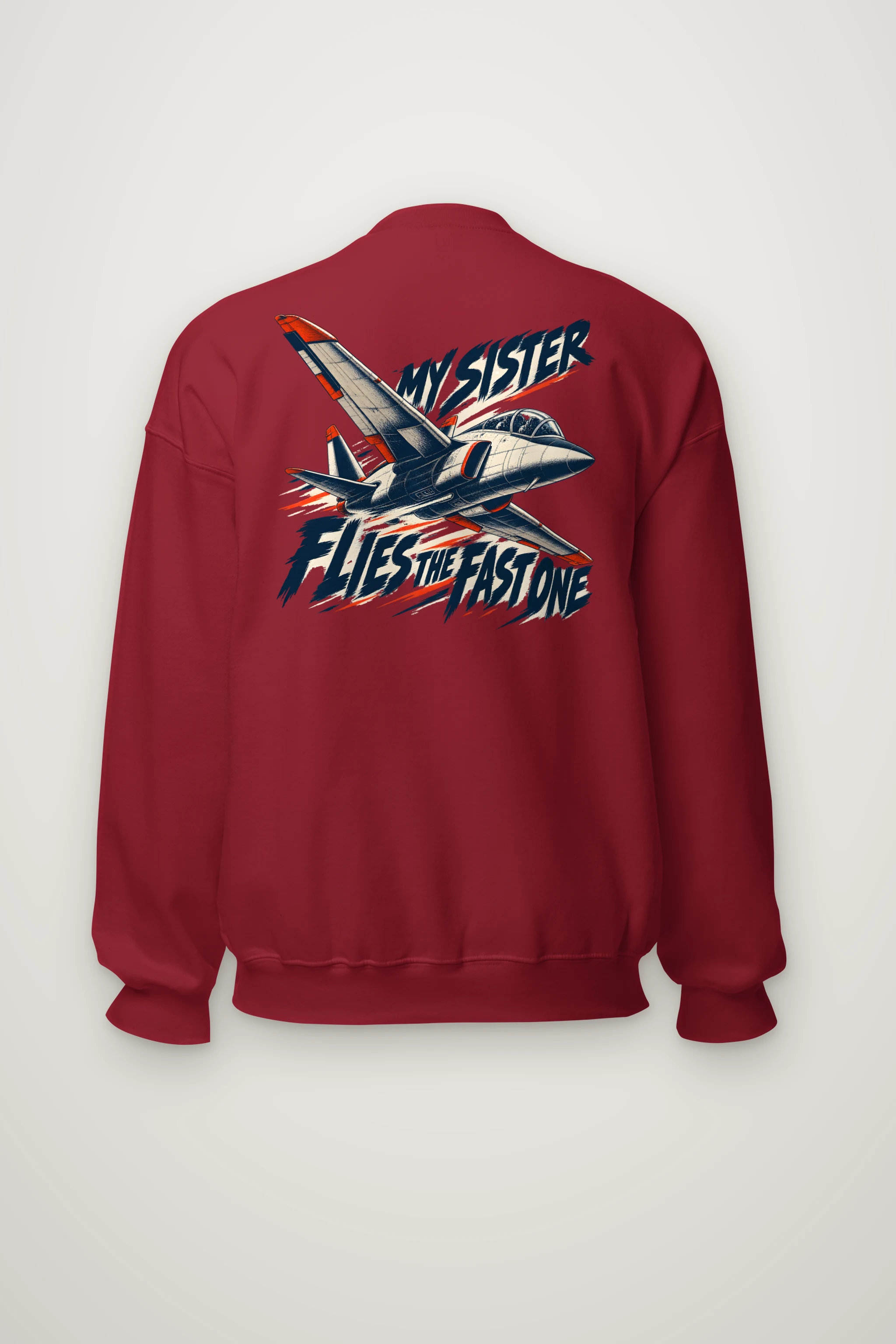 "My Sister Flies the Fast One" Heavy Blend Unisex Crewneck Sweatshirt