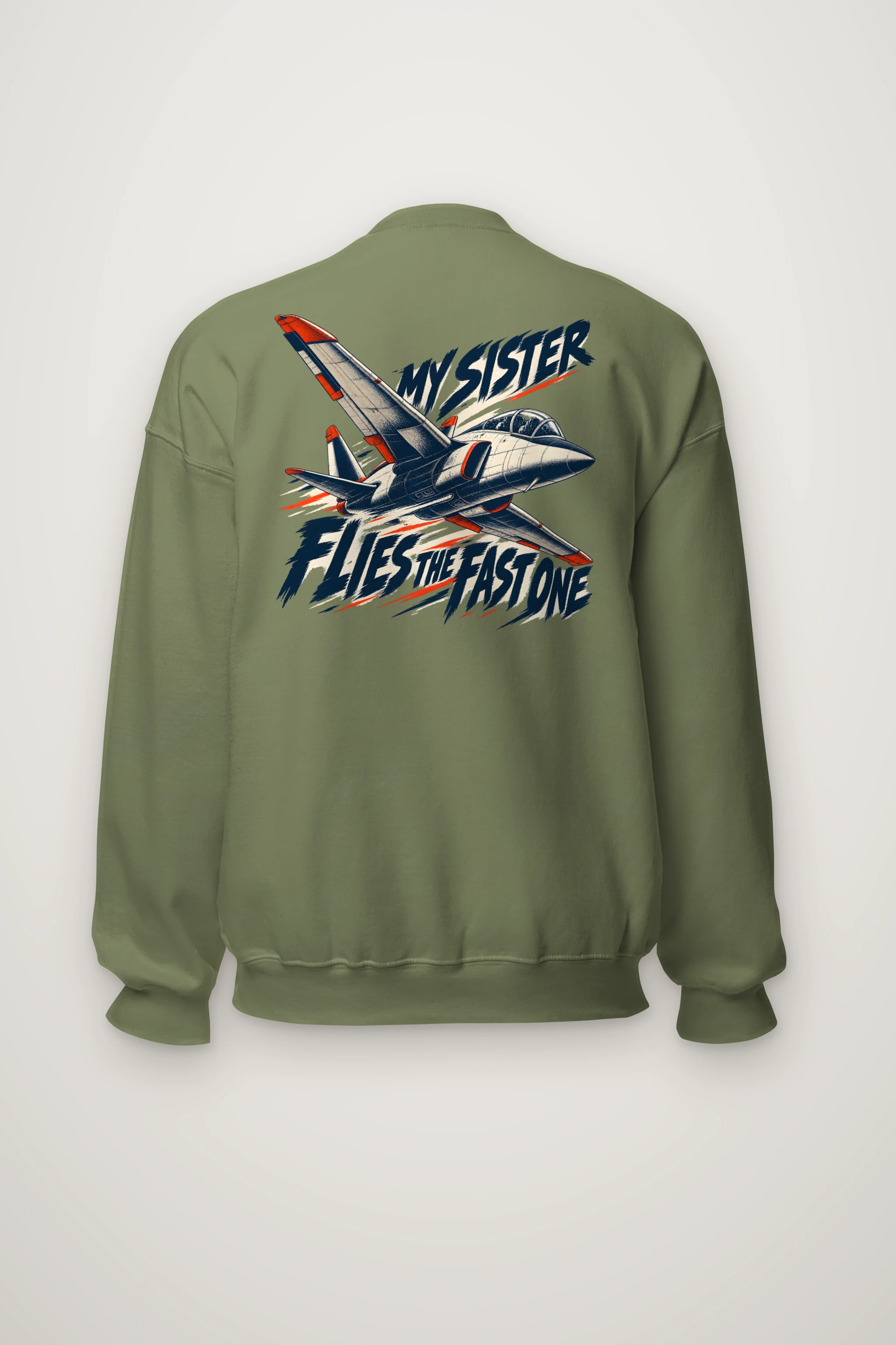 "My Sister Flies the Fast One" Heavy Blend Unisex Crewneck Sweatshirt