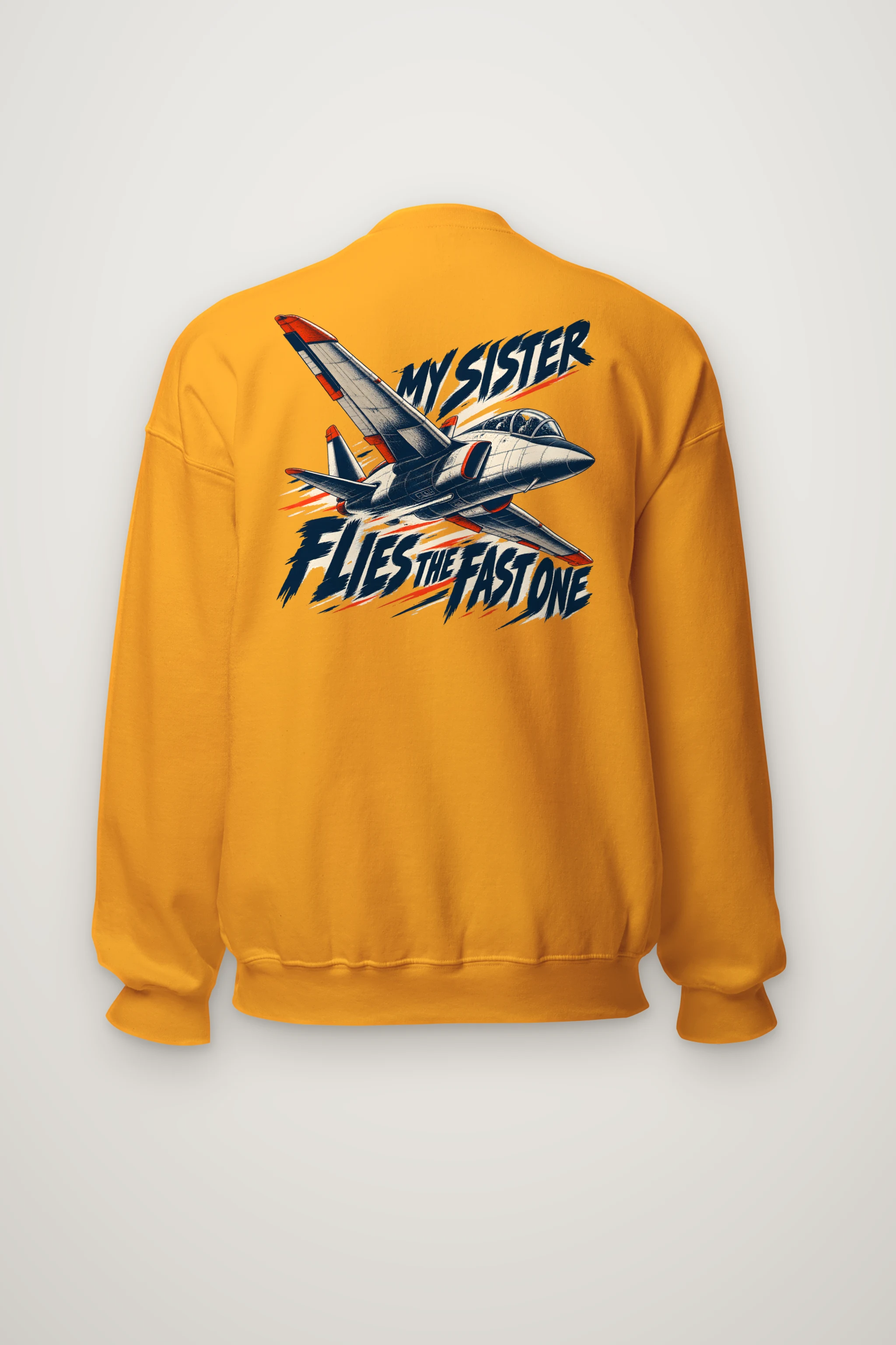 "My Sister Flies the Fast One" Heavy Blend Unisex Crewneck Sweatshirt