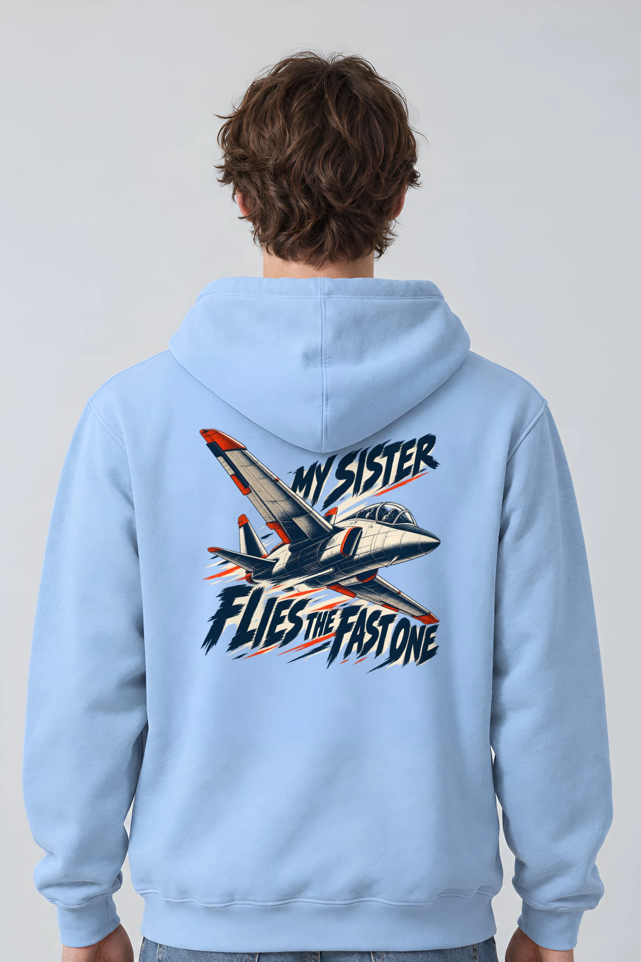 "My Sister Flies the Fast One" Heavy Blend Unisex Pullover Hoodie