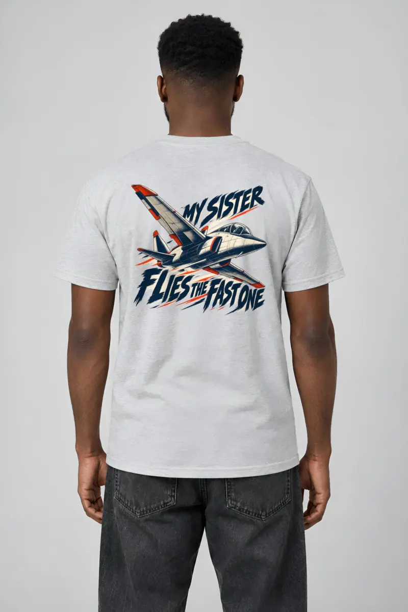“My Sister Flies the Fast One” Heavyweight Unisex Crewneck T-shirt