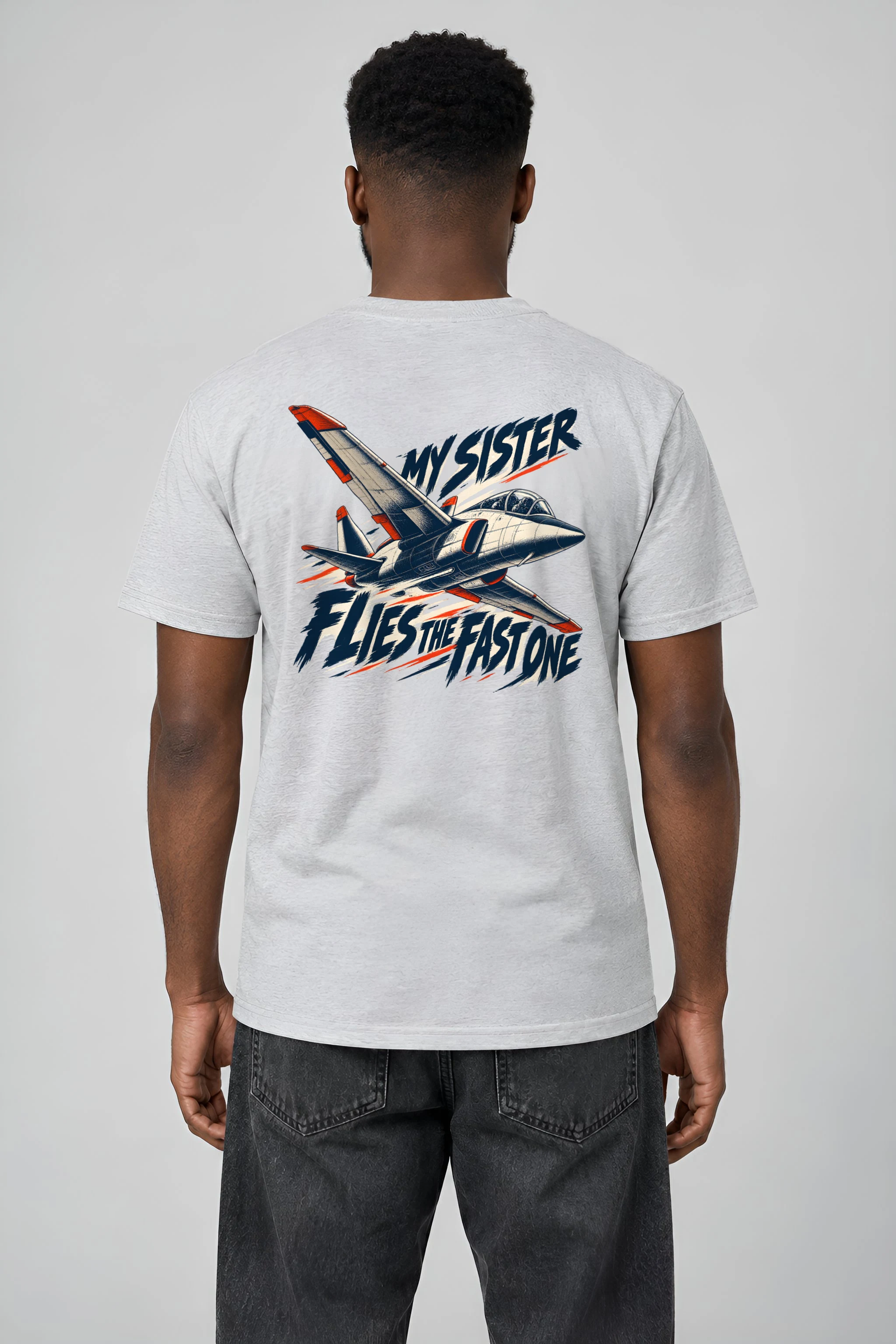 "My Sister Flies the Fast One" Heavyweight Unisex Crewneck T-shirt