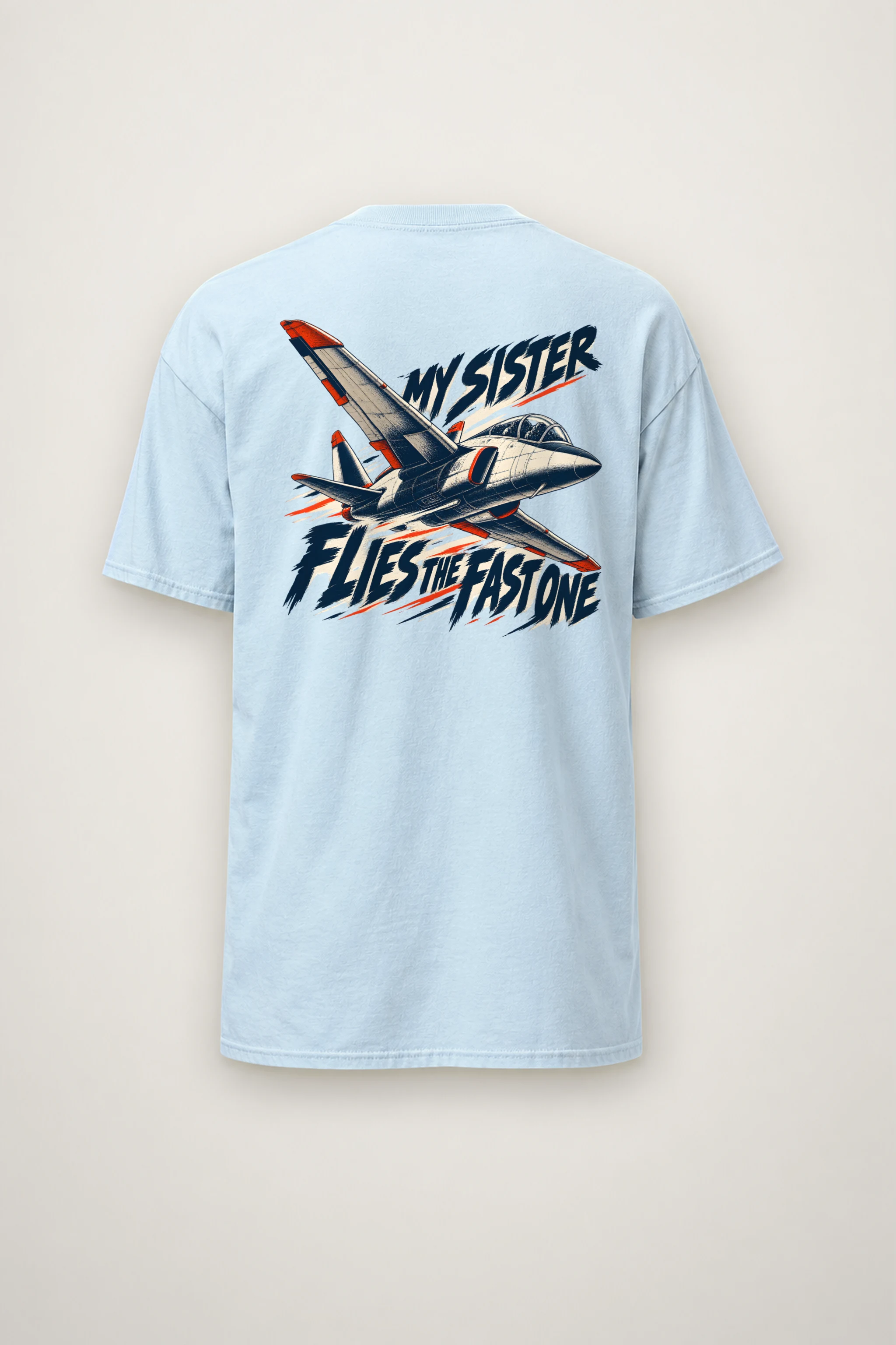 "My Sister Flies the Fast One" Heavyweight Unisex Crewneck T-shirt