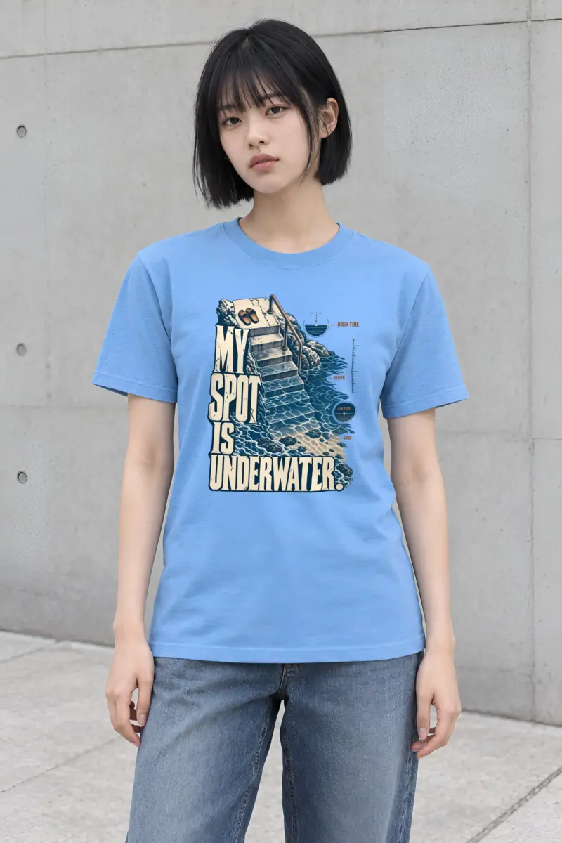 "My Spot Is Underwater" Heavyweight Unisex Crewneck T-shirt