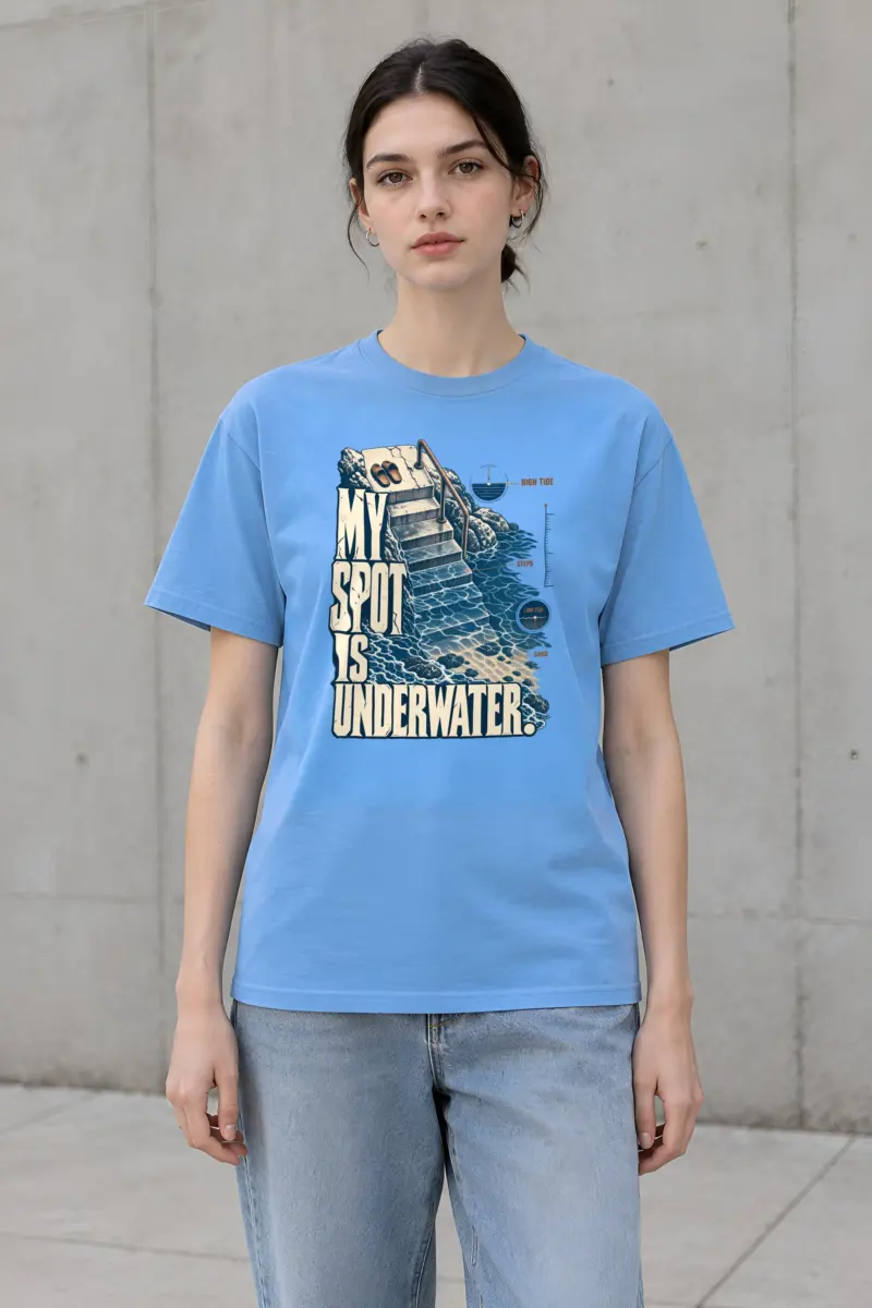 "My Spot Is Underwater" Heavyweight Unisex Crewneck T-shirt