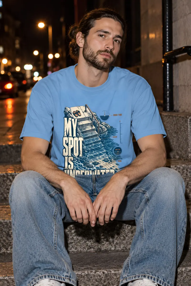 "My Spot Is Underwater" Heavyweight Unisex Crewneck T-shirt