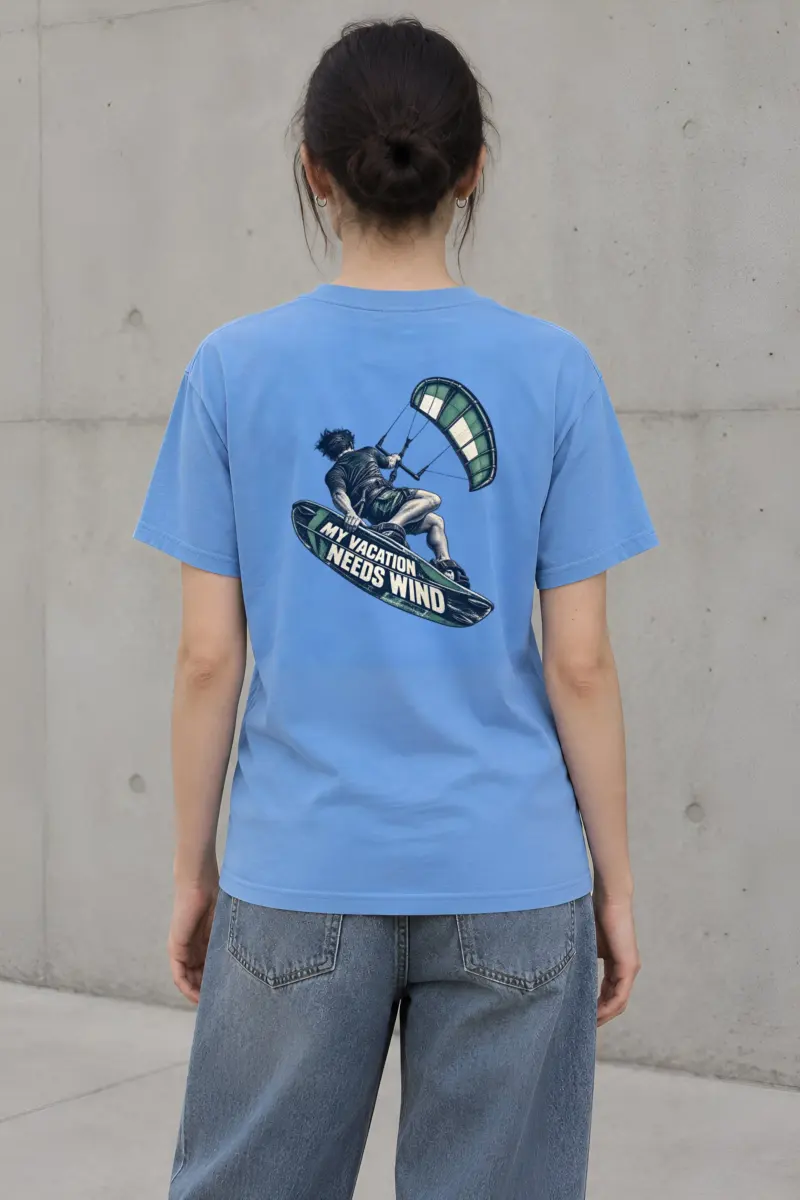 “My Vacation Needs Wind” Heavyweight Unisex Crewneck T-shirt