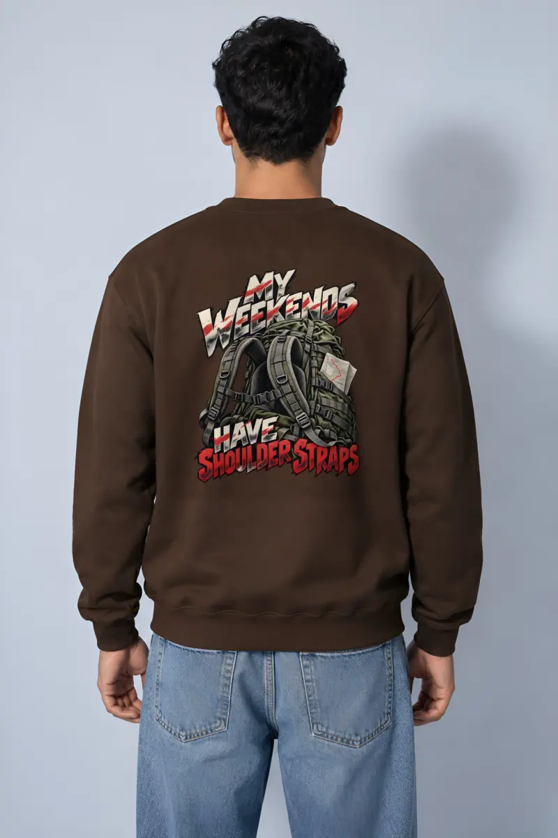 “My Weekends Have Shoulder Straps” Heavy Blend Unisex Crewneck Sweatshirt
