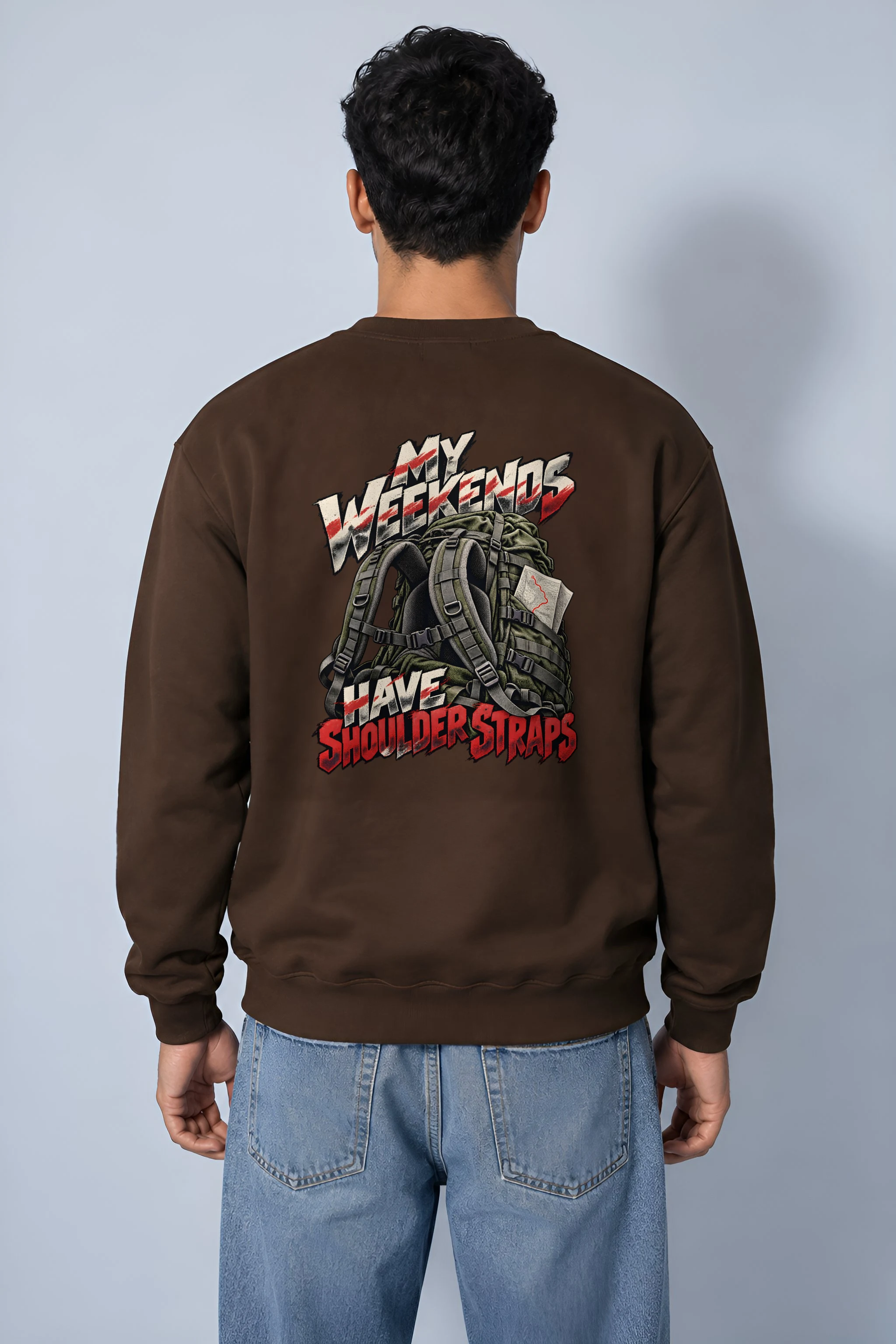 "My Weekends Have Shoulder Straps" Heavy Blend Unisex Crewneck Sweatshirt