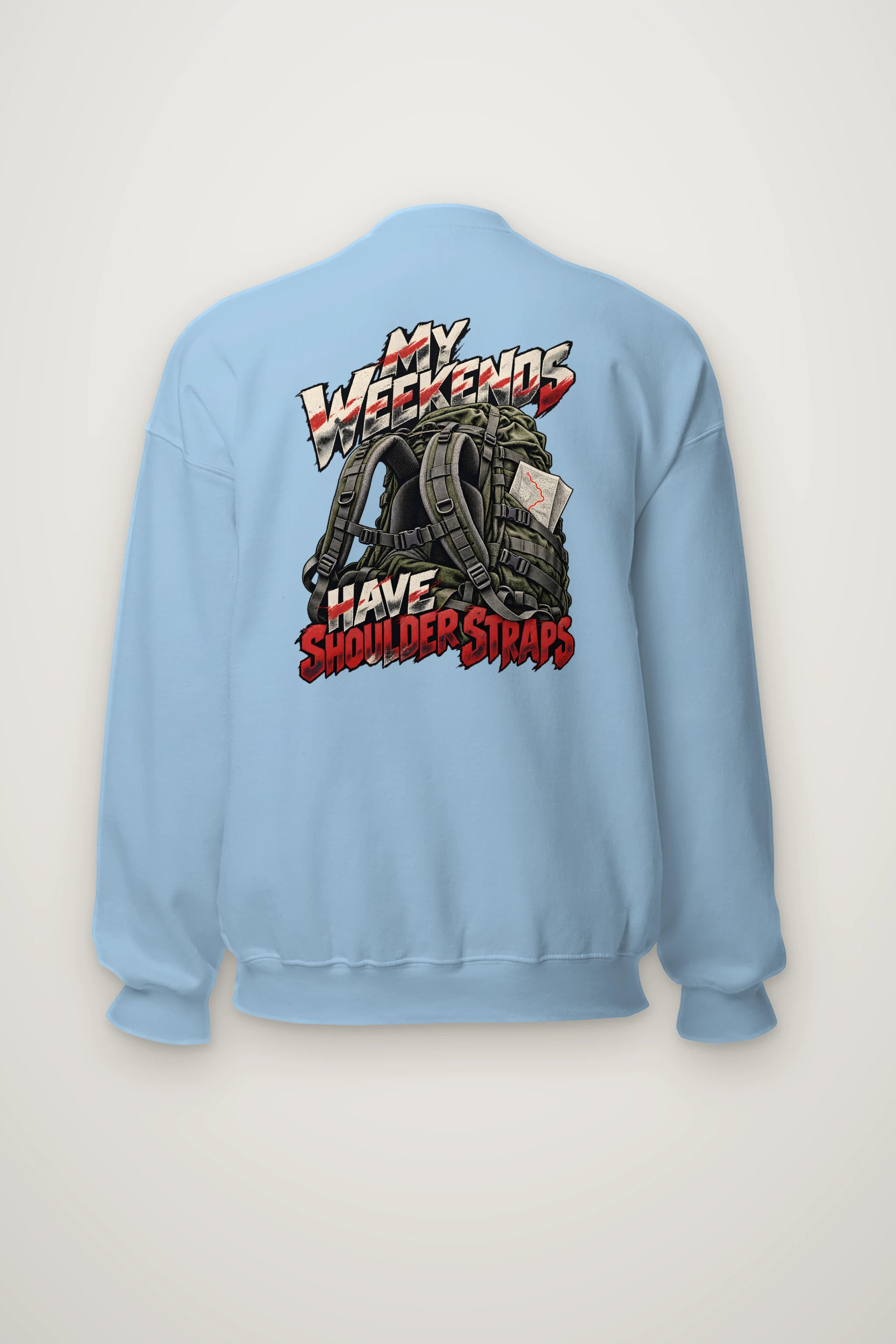 "My Weekends Have Shoulder Straps" Heavy Blend Unisex Crewneck Sweatshirt