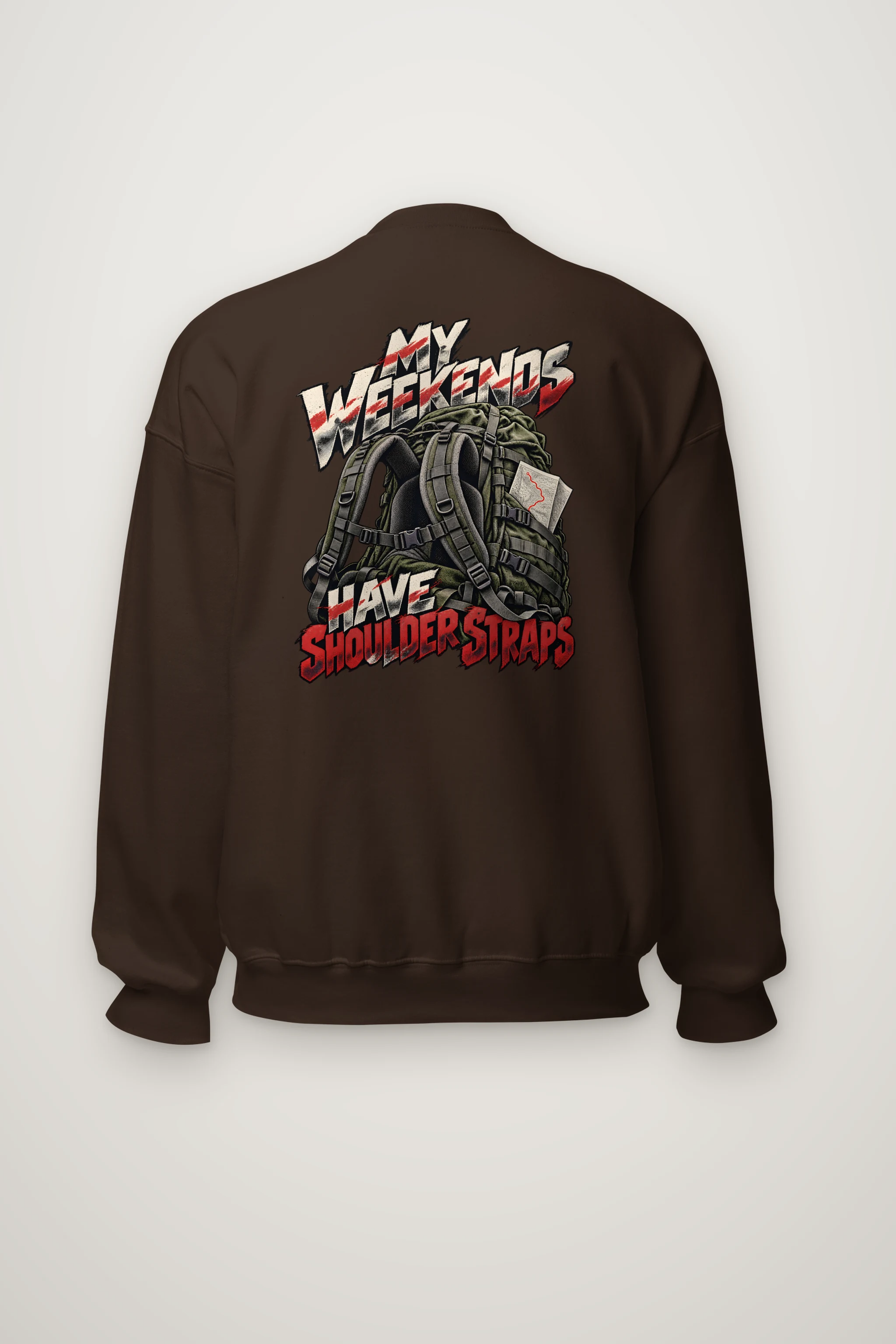 "My Weekends Have Shoulder Straps" Heavy Blend Unisex Crewneck Sweatshirt