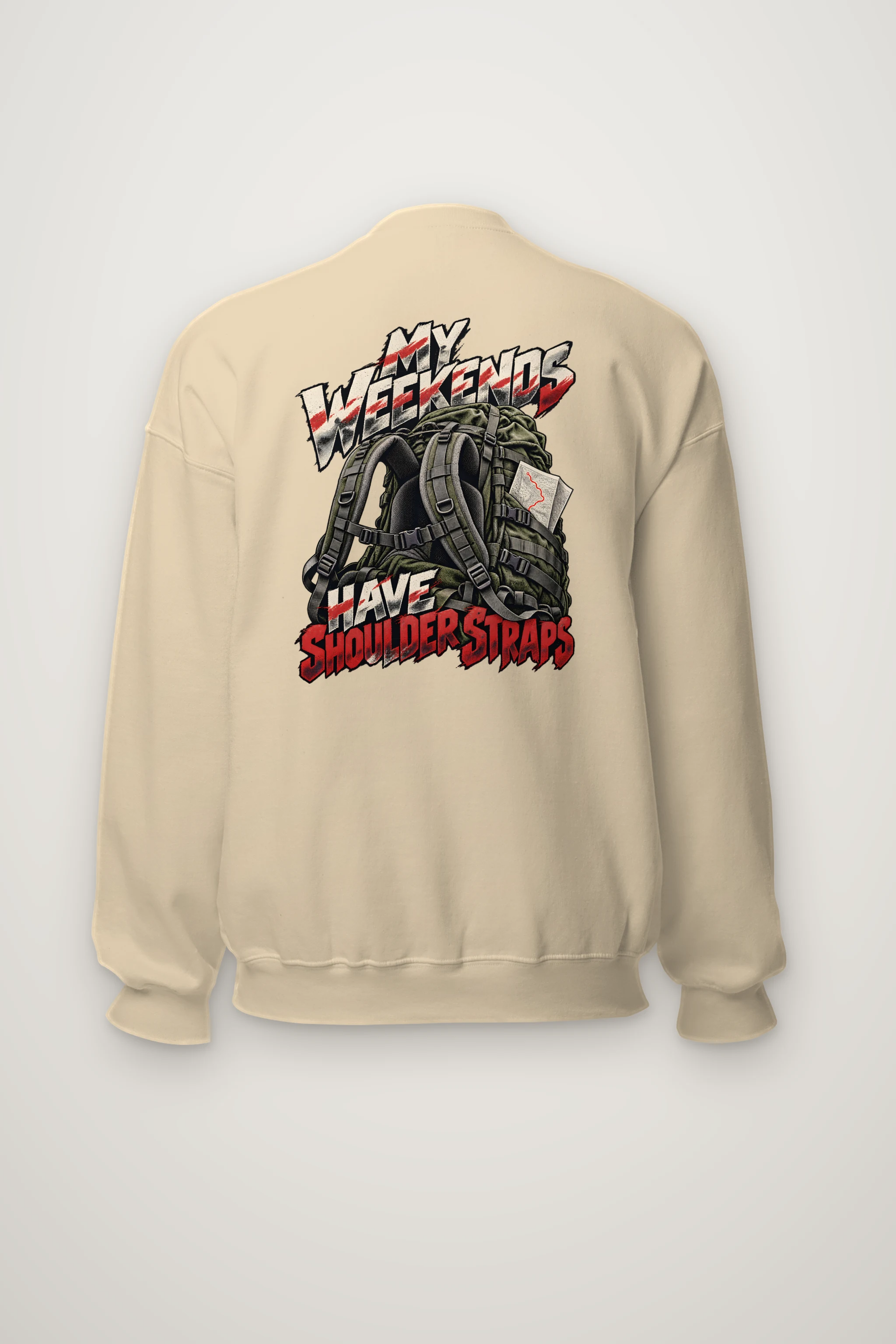 "My Weekends Have Shoulder Straps" Heavy Blend Unisex Crewneck Sweatshirt