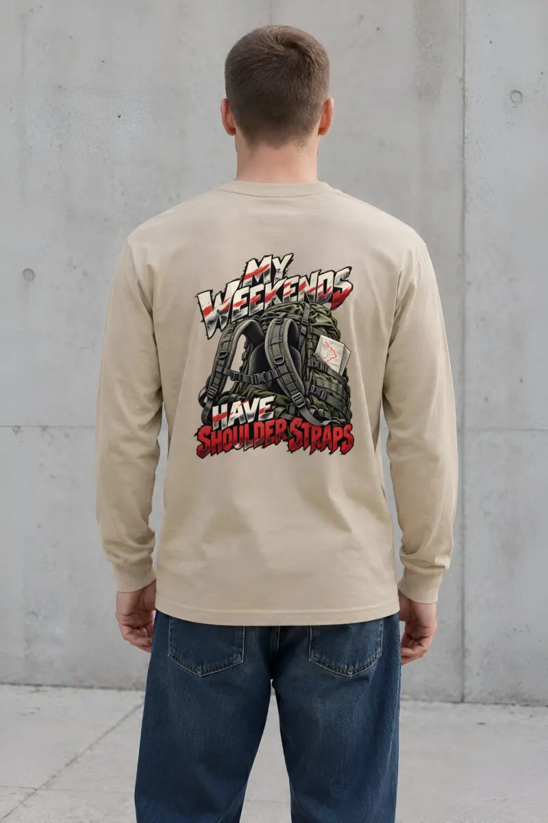 “My Weekends Have Shoulder Straps” Unisex Longsleeve T-shirt