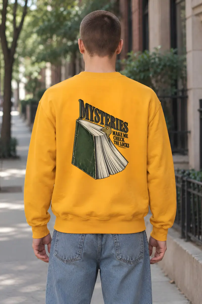 “Mysteries Make Me Check The Locks” Heavy Blend Unisex Crewneck Sweatshirt