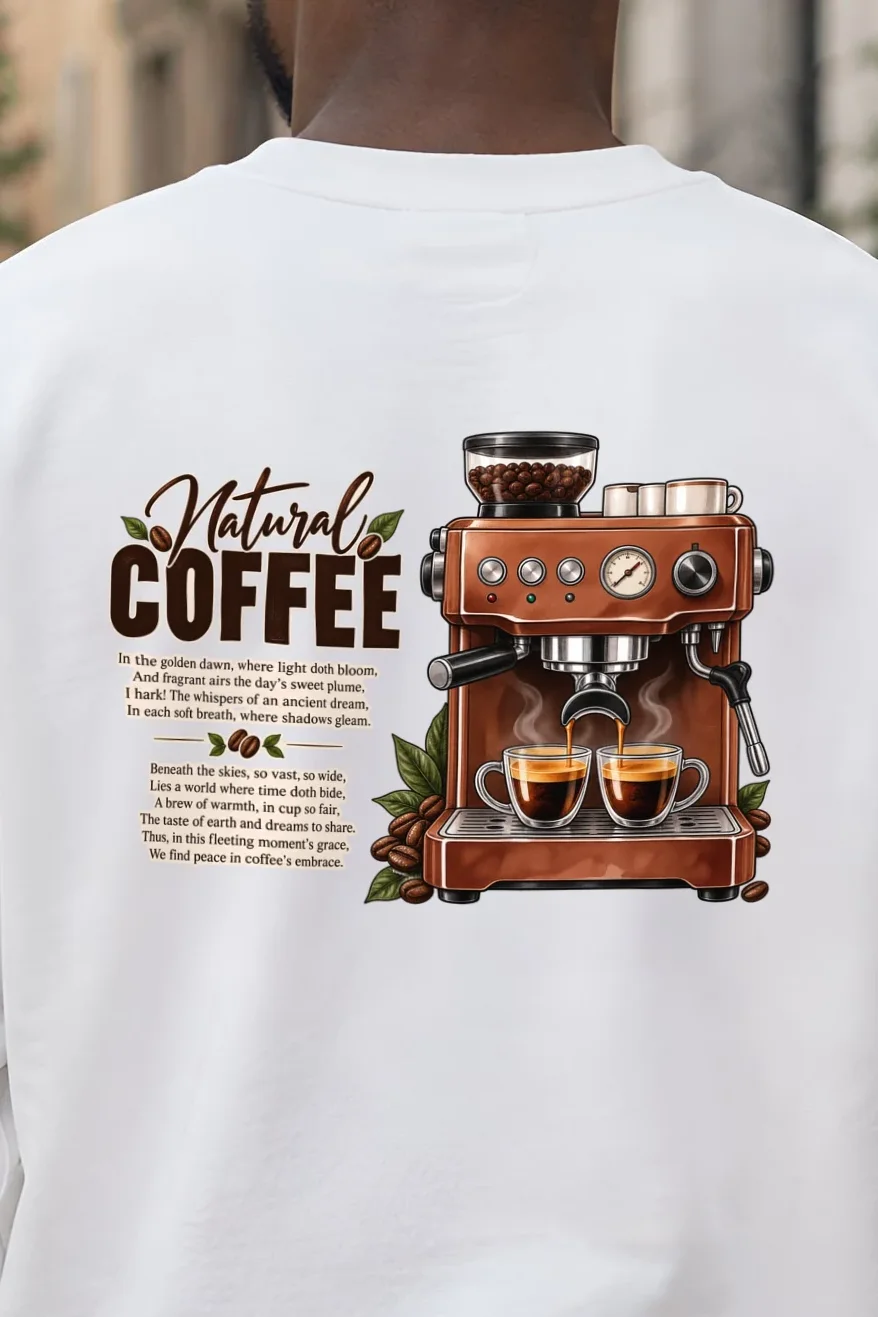 "Natural Coffee" 1 Crewneck Sweatshirt - the graphic up close