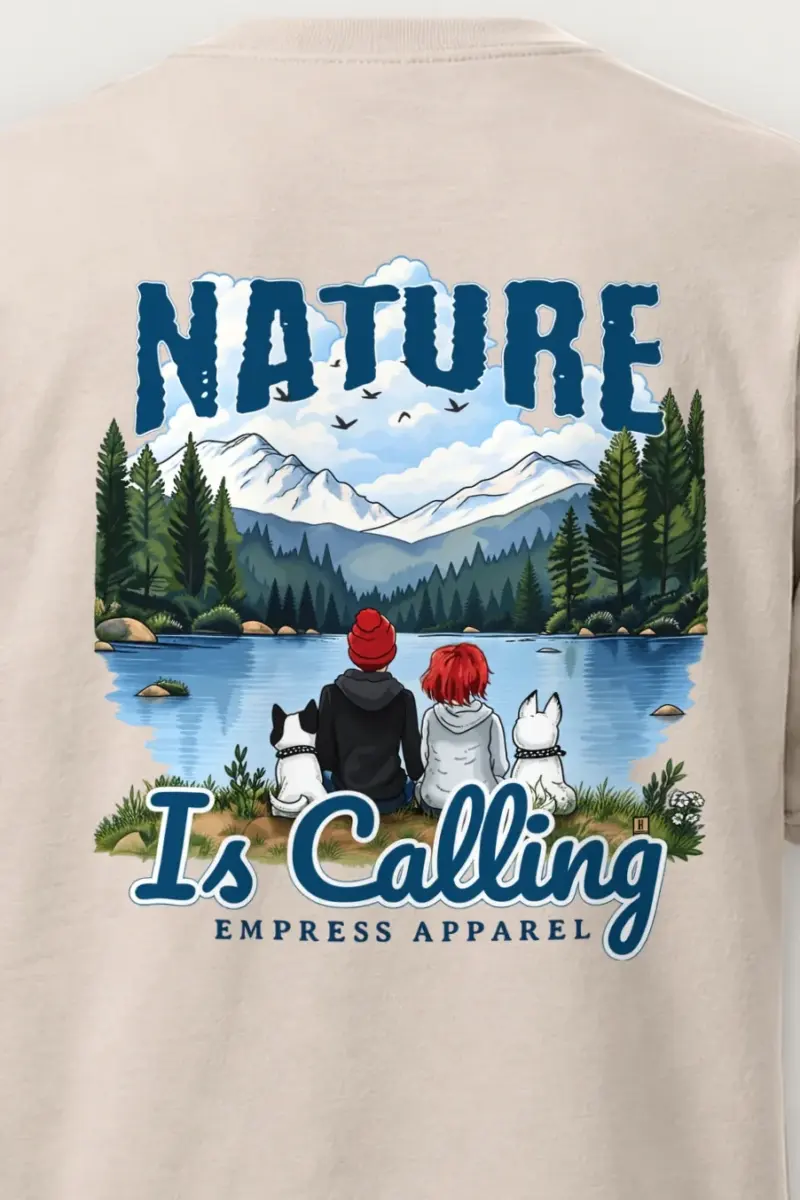 "Nature Is Calling" Heavyweight Unisex Crewneck T-shirt