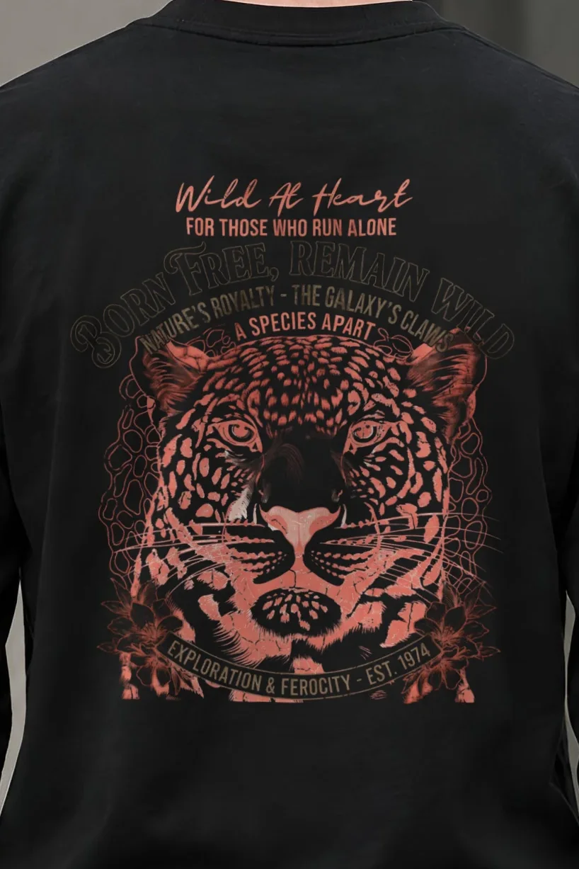 "Nature’s Royalty" Unisex Longsleeve T-shirt - the graphic up close