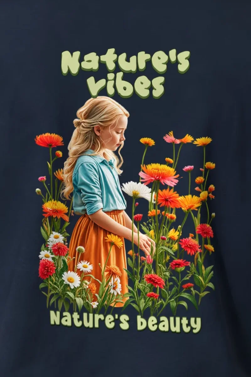 "Nature’s Vibes" Heavyweight Unisex Crewneck T-shirt