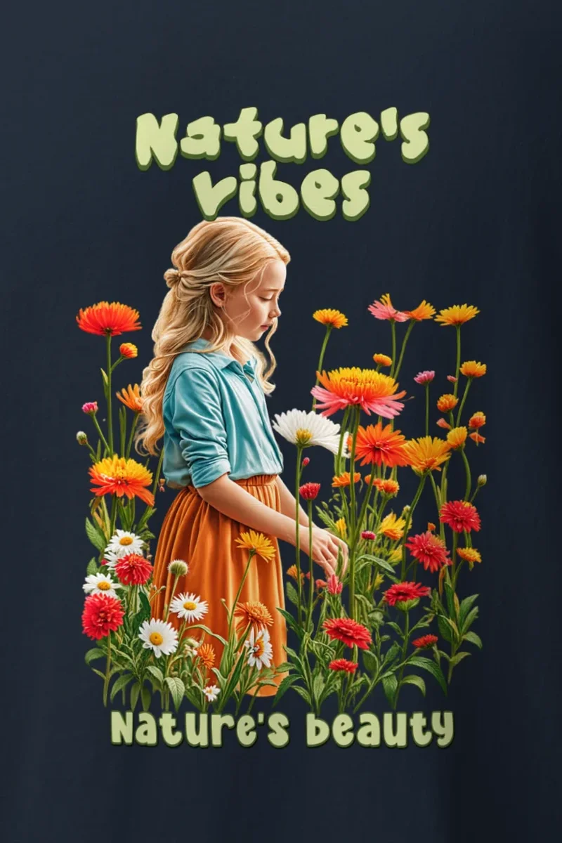 "Nature’s Vibes" Heavyweight Unisex Crewneck T-shirt