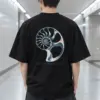 "Nautilus Chamber Study" Men's Oversized Heavyweight Crewneck T-Shirt