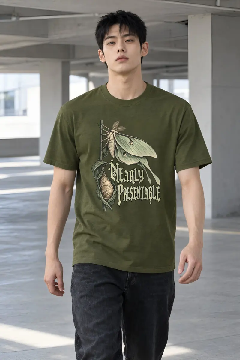 “Nearly Presentable” Heavyweight Unisex Crewneck T-shirt