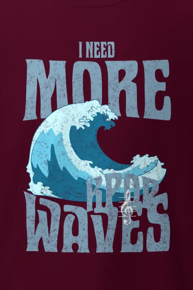 "Need More Waves" Heavyweight Unisex Crewneck T-shirt