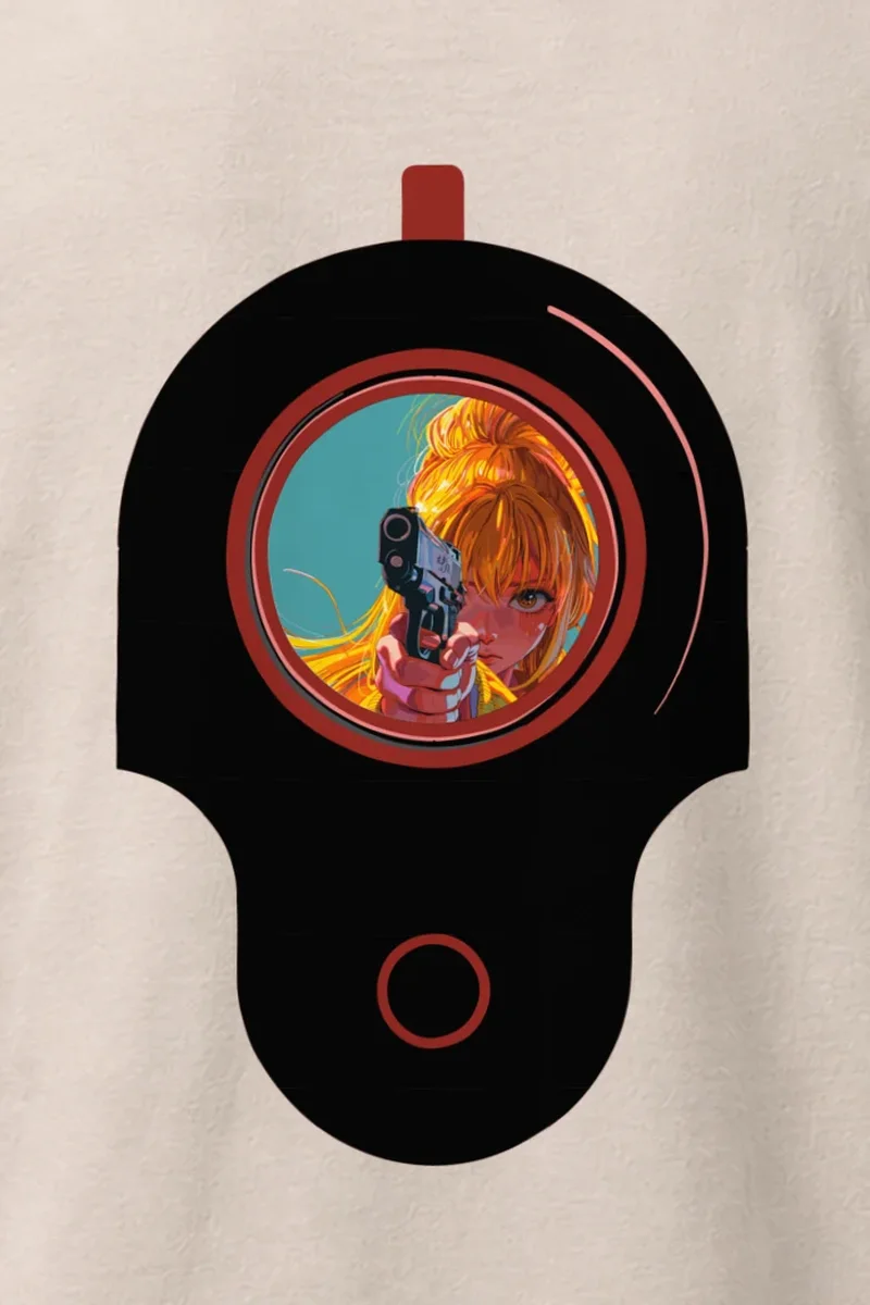 "Neon Aim" Heavyweight Unisex Crewneck T-shirt