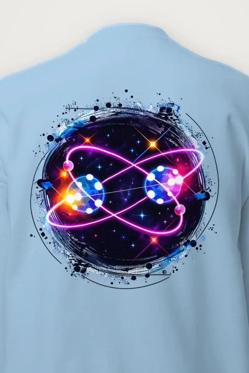 "Neon Atomic Orbit" Heavy Blend Unisex Crewneck Sweatshirt