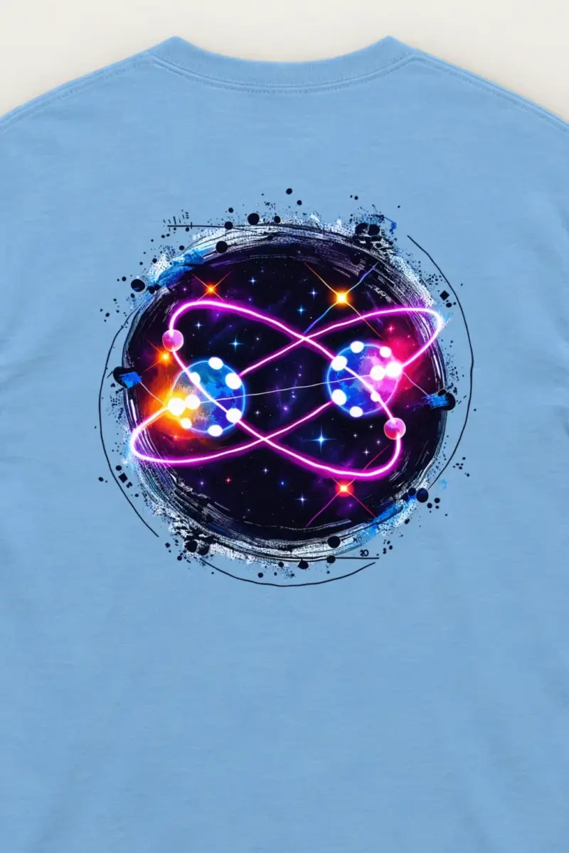 "Neon Quantum Orbit" Unisex Longsleeve T-shirt